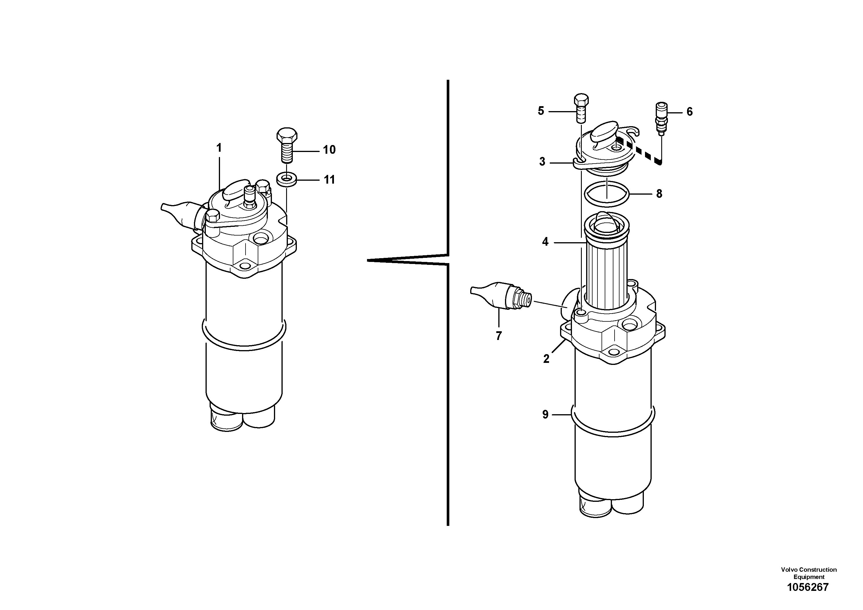 Схема запчастей Volvo L20F - 43706 Suction recoil filter L20F