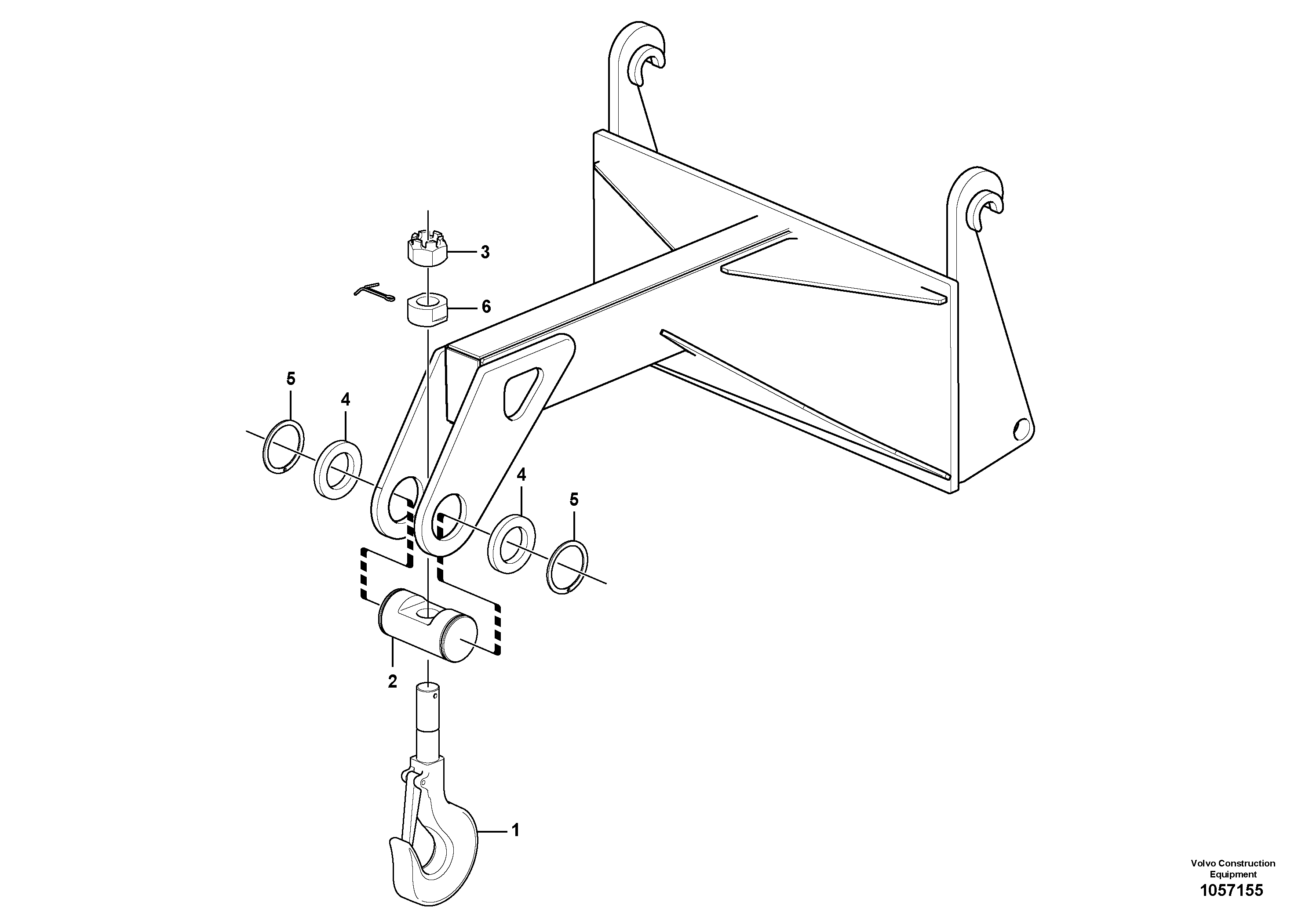 Схема запчастей Volvo L20F - 106421 Load hook ATTACHMENTS ATT. COMPACT WHEEL LOADERS GEN. F