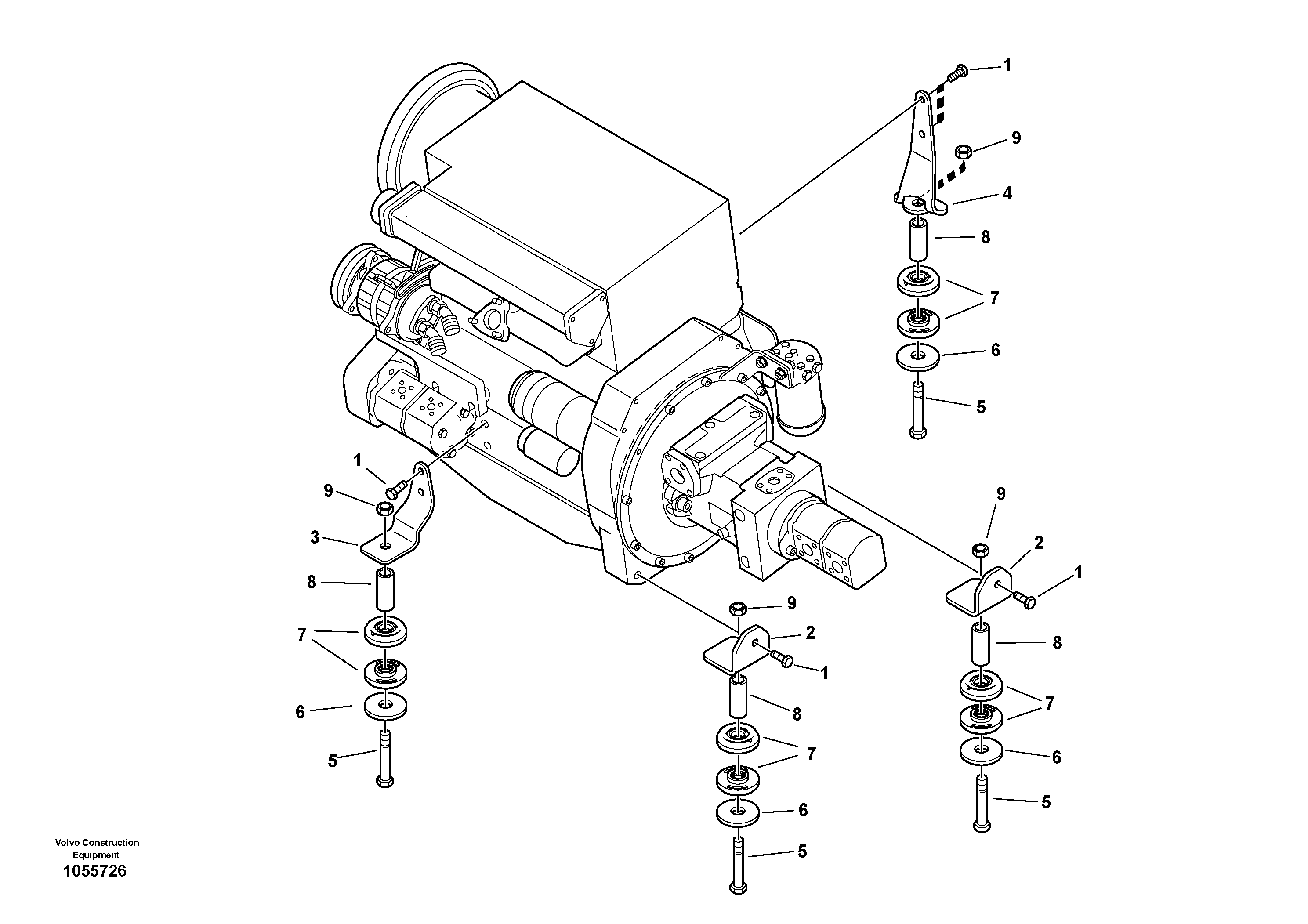 Схема запчастей Volvo L20F - 62208 Двигатель в сборе L20F