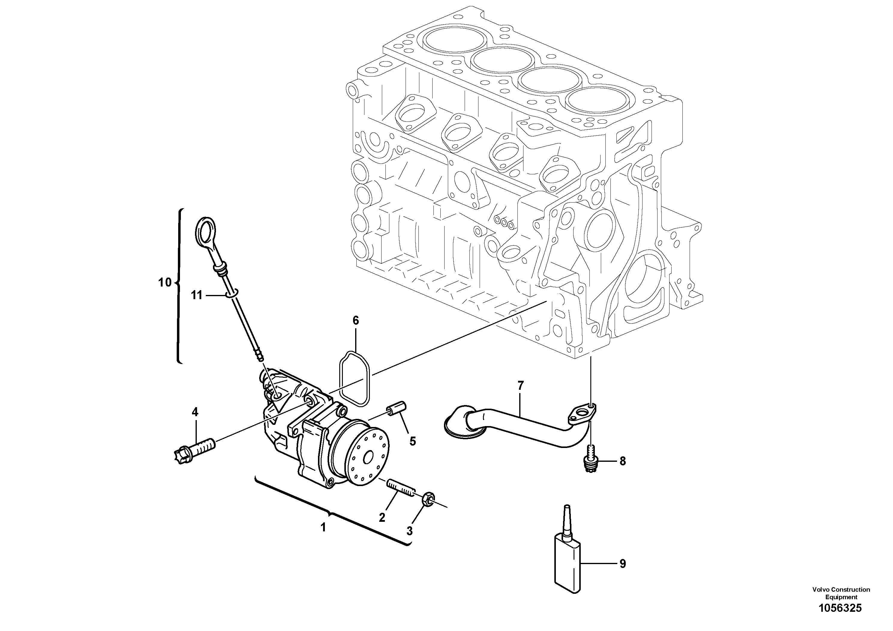 Схема запчастей Volvo L20F - 62209 Насос масляный L20F
