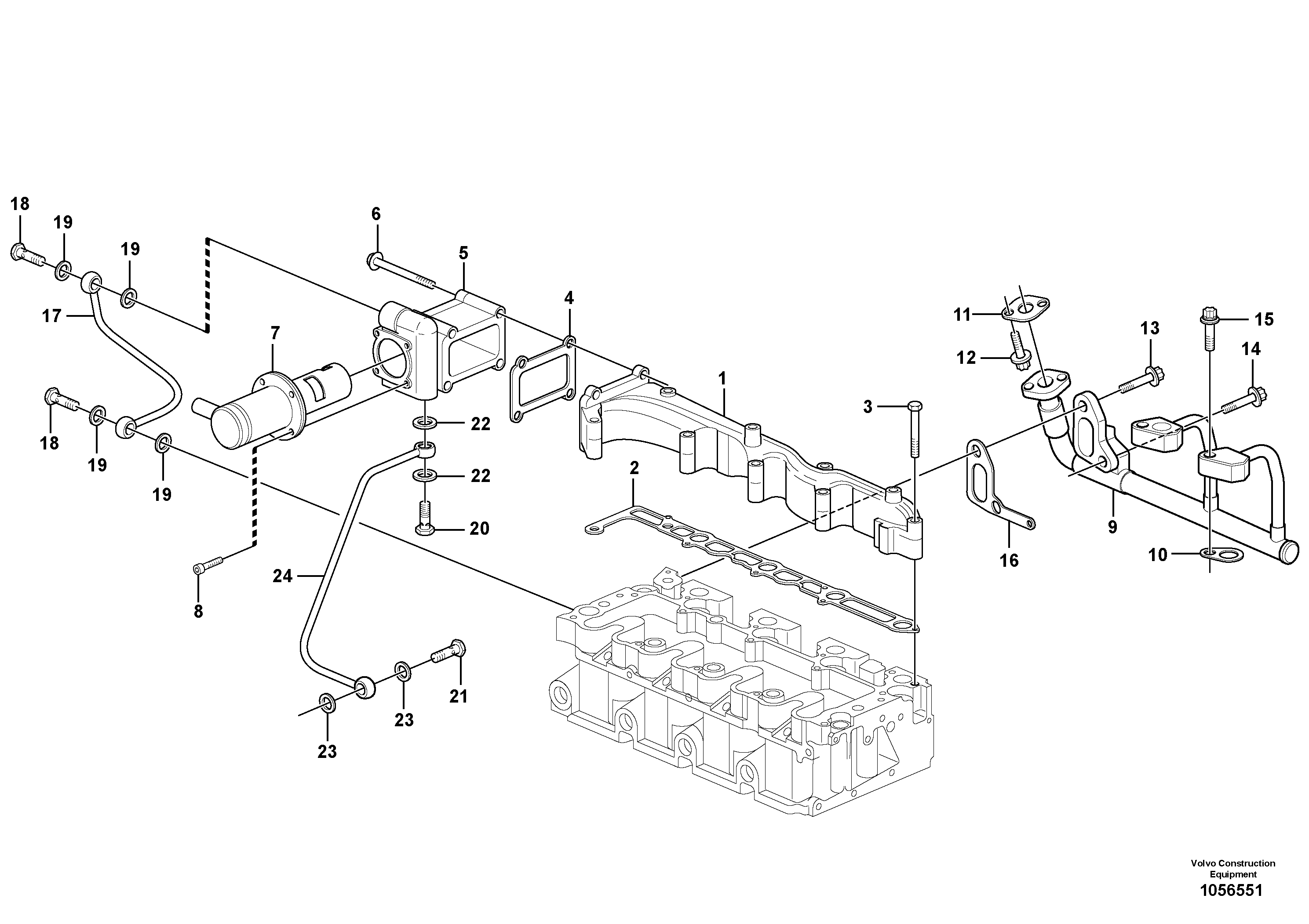 Схема запчастей Volvo L20F - 91964 Выхлопная система L20F