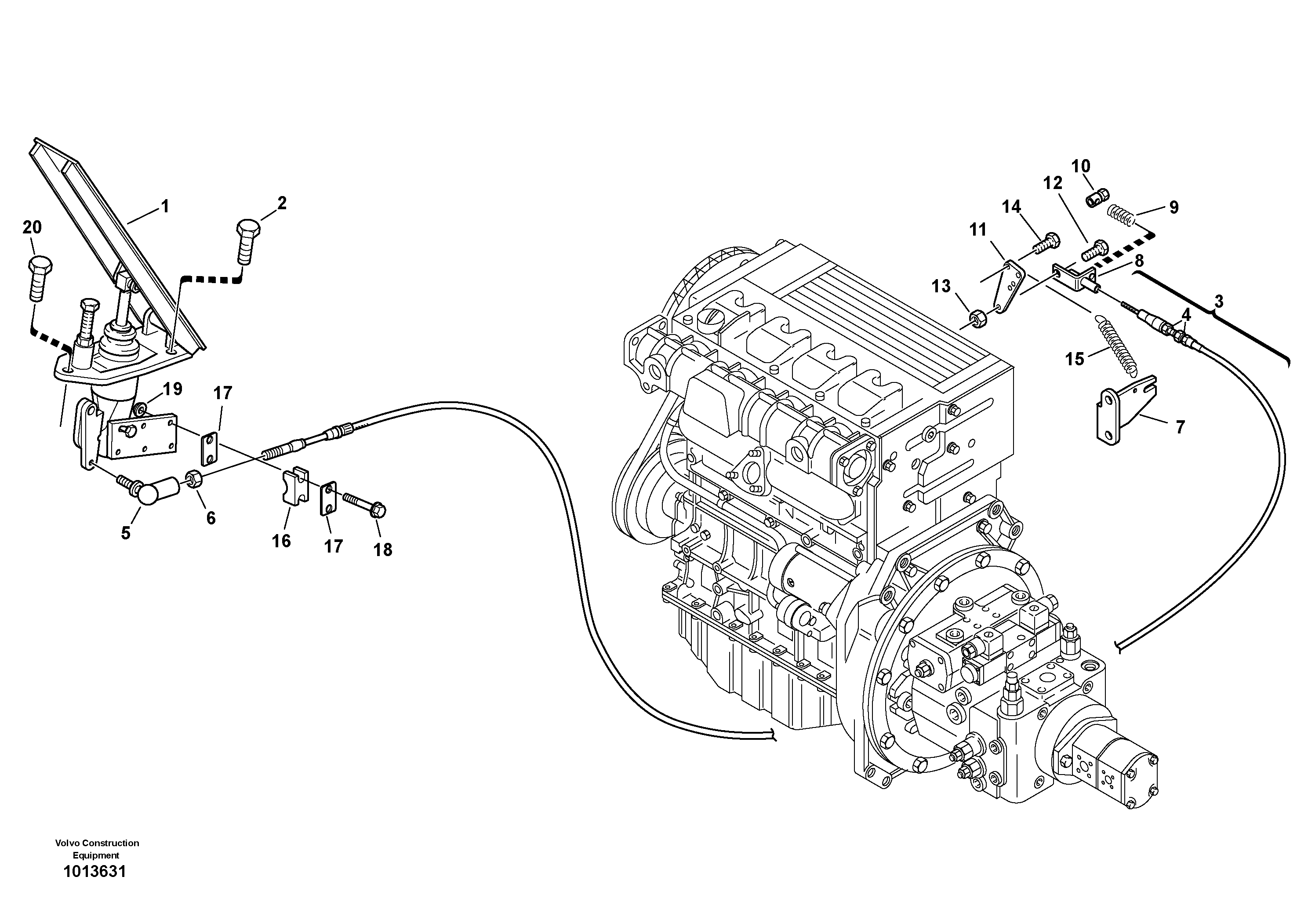 Схема запчастей Volvo L20F - 101286 Speed control L20F