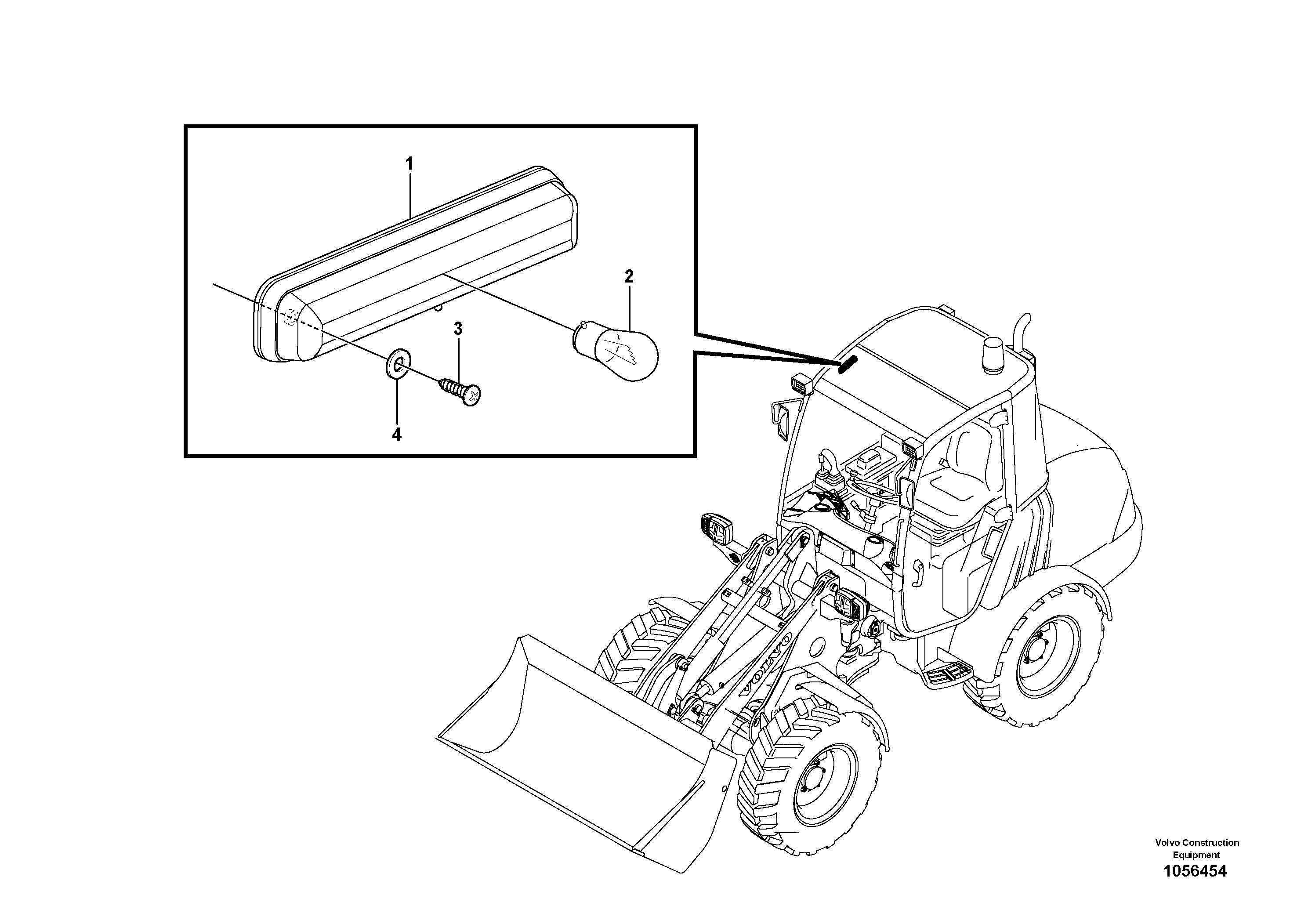 Схема запчастей Volvo L20F - 33474 Cabin lighting L20F