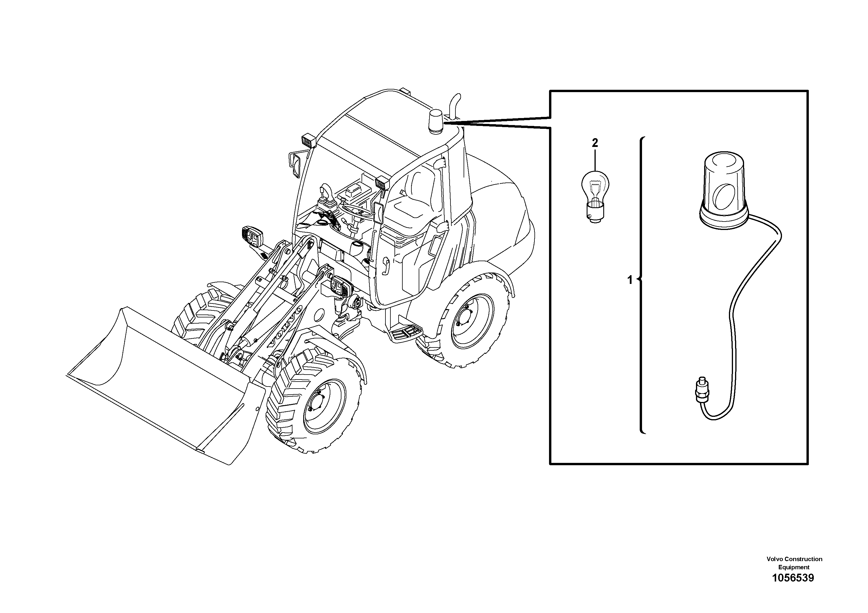 Схема запчастей Volvo L20F - 33479 Rotating beacon L20F