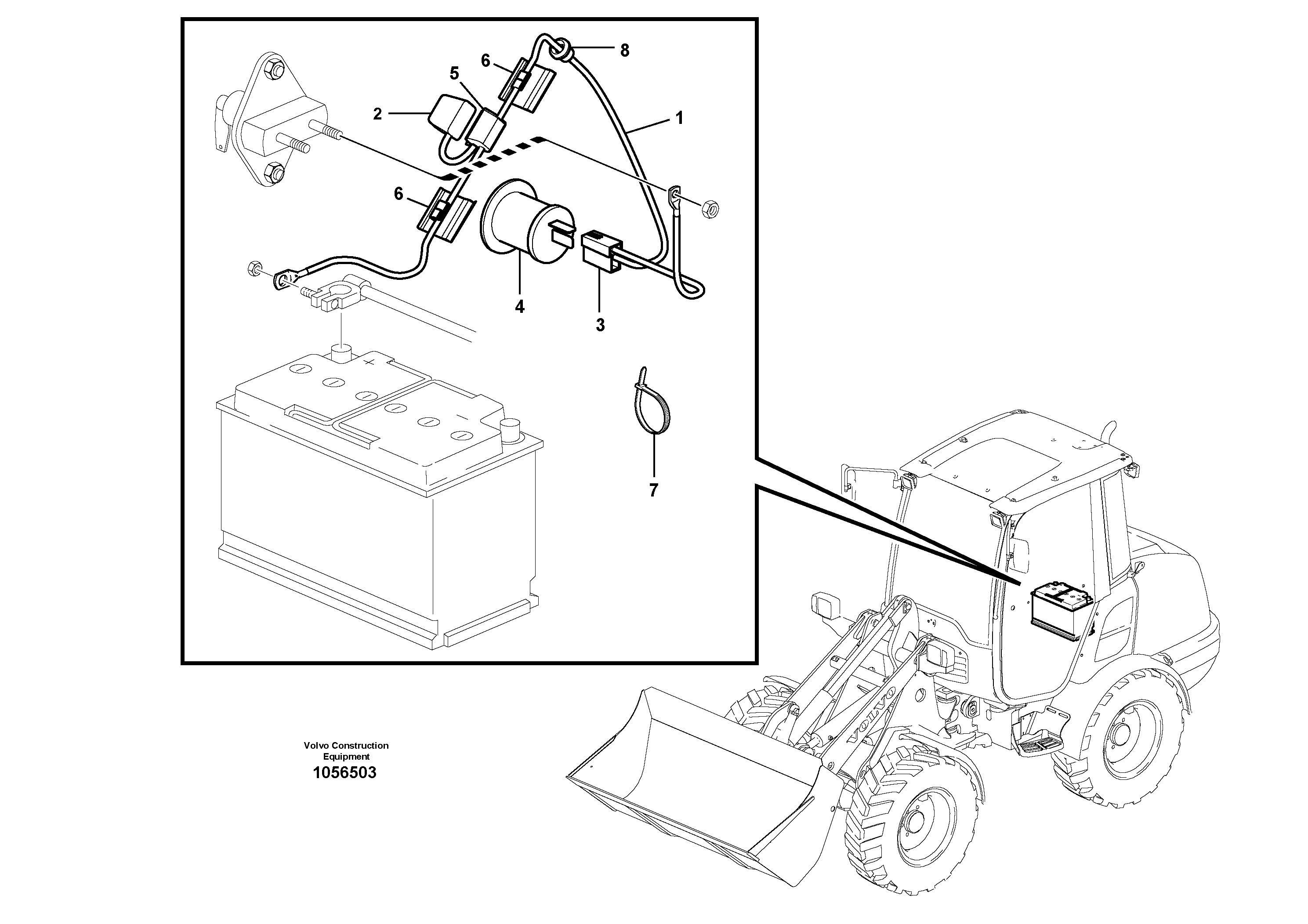Схема запчастей Volvo L20F - 29180 Power Outlet Arrangement L20F