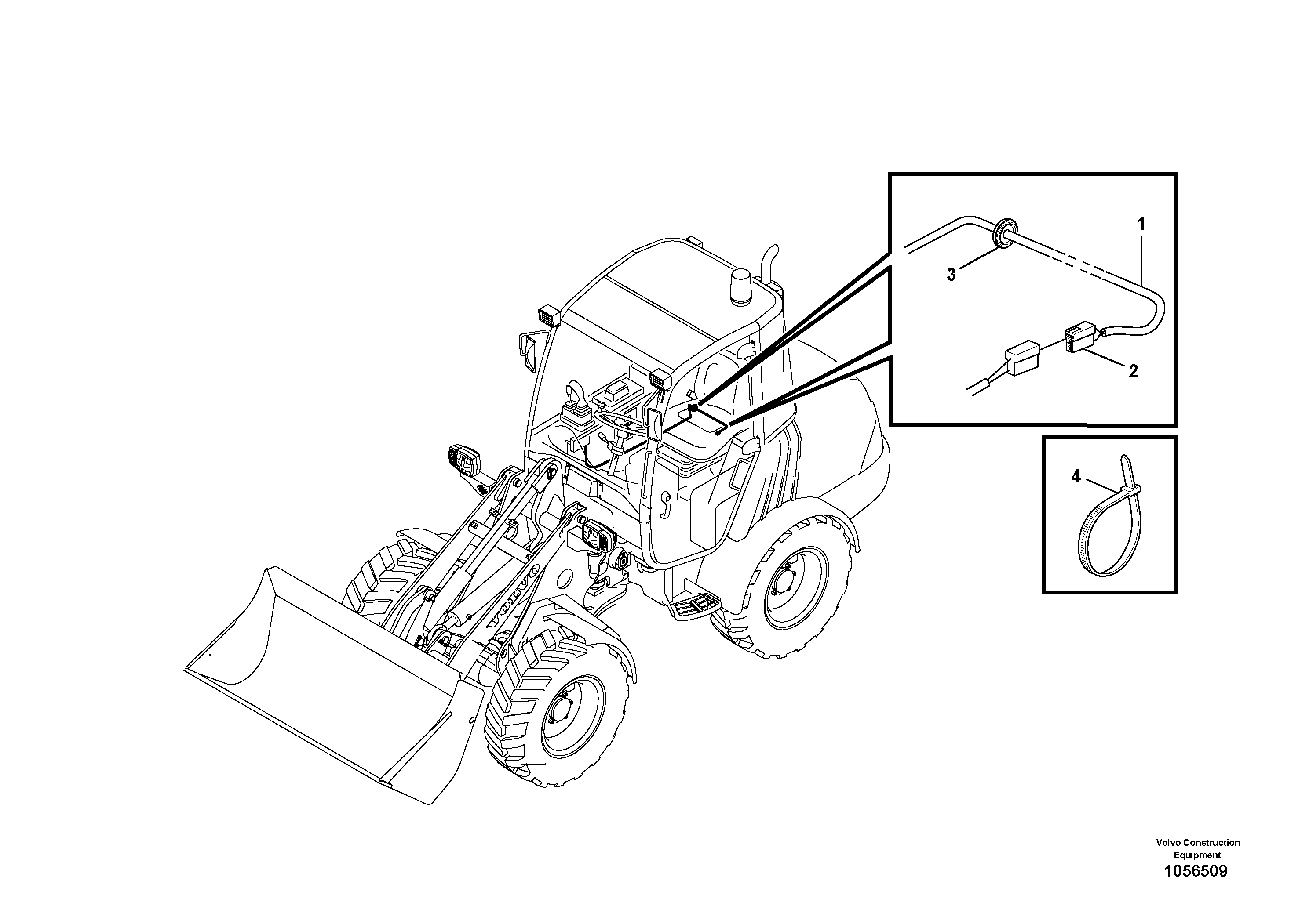 Схема запчастей Volvo L20F - 30370 Cable harness, air-suspension seat L20F