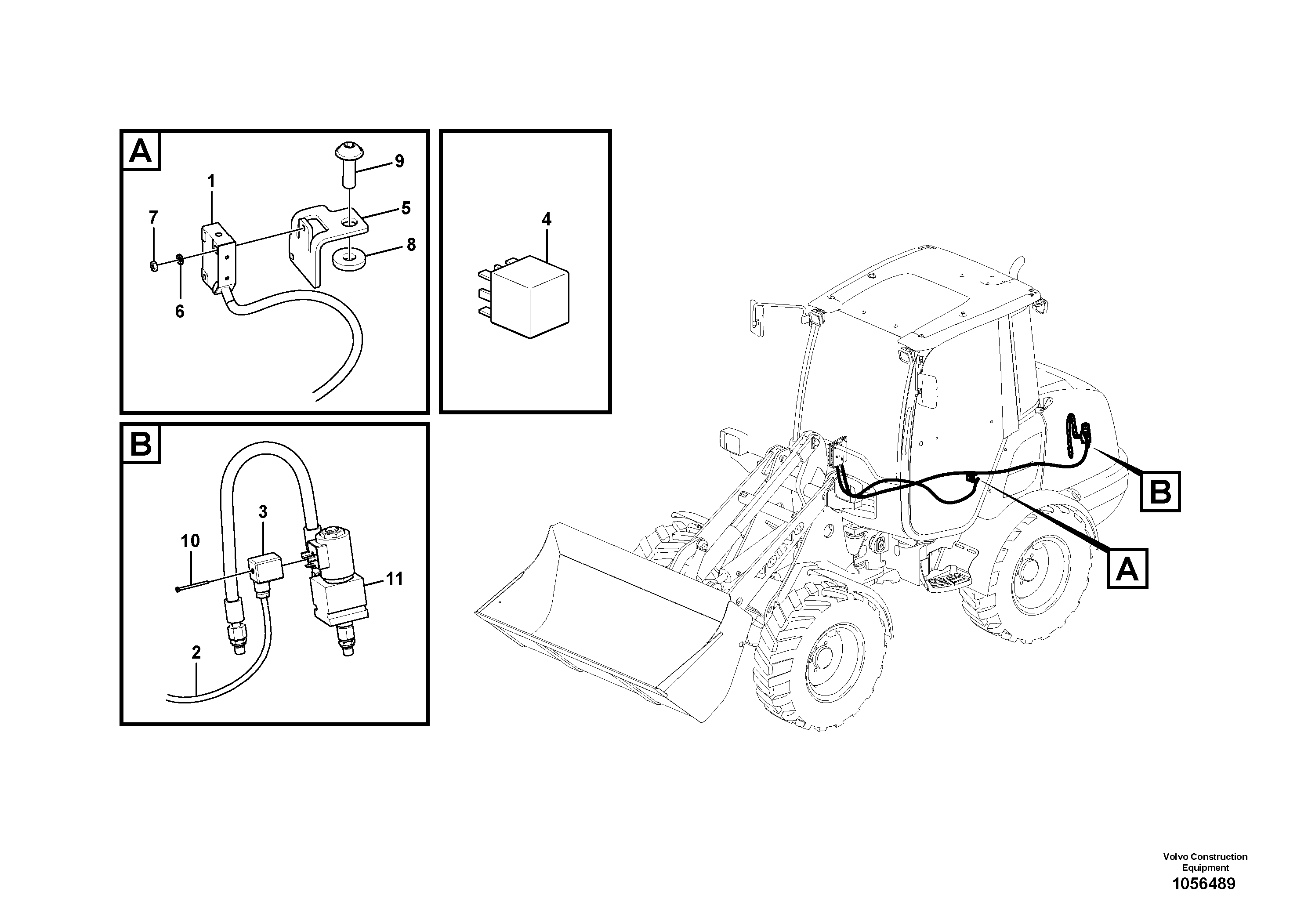 Схема запчастей Volvo L20F - 90821 Control pressure valve L20F