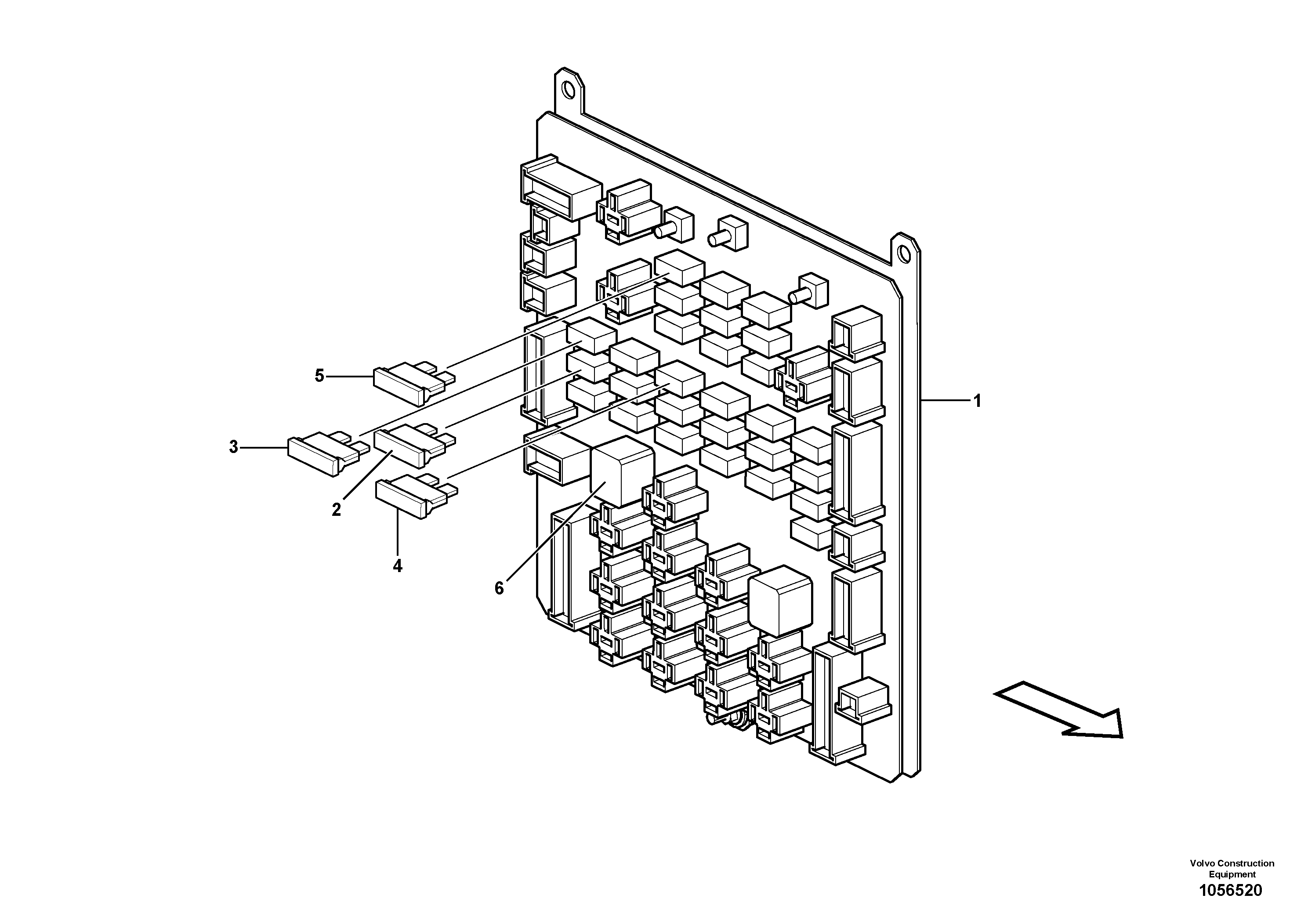 Схема запчастей Volvo L20F - 87216 Electrical distribution box L20F
