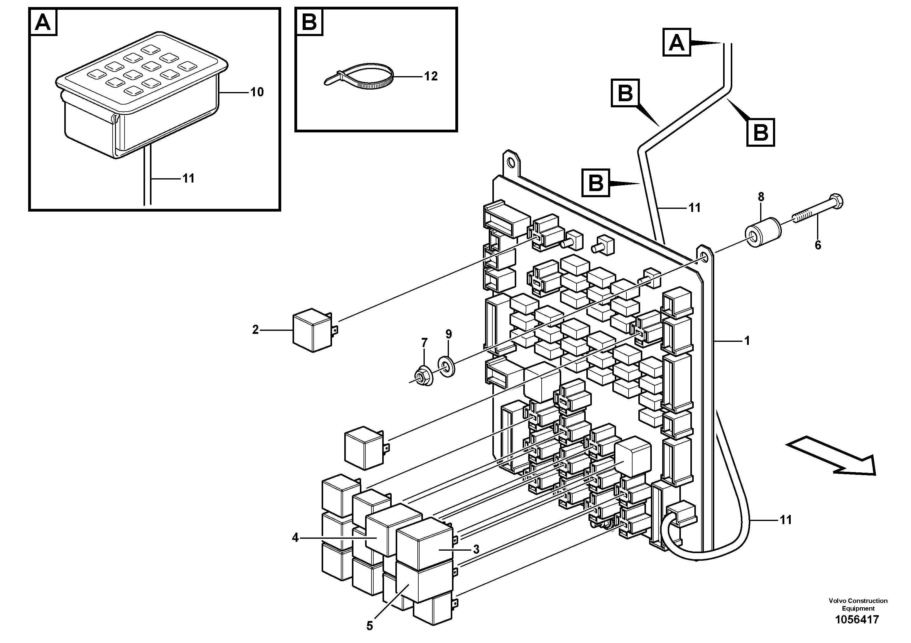 Схема запчастей Volvo L20F - 96280 Electrical distribution unit, assembly L20F