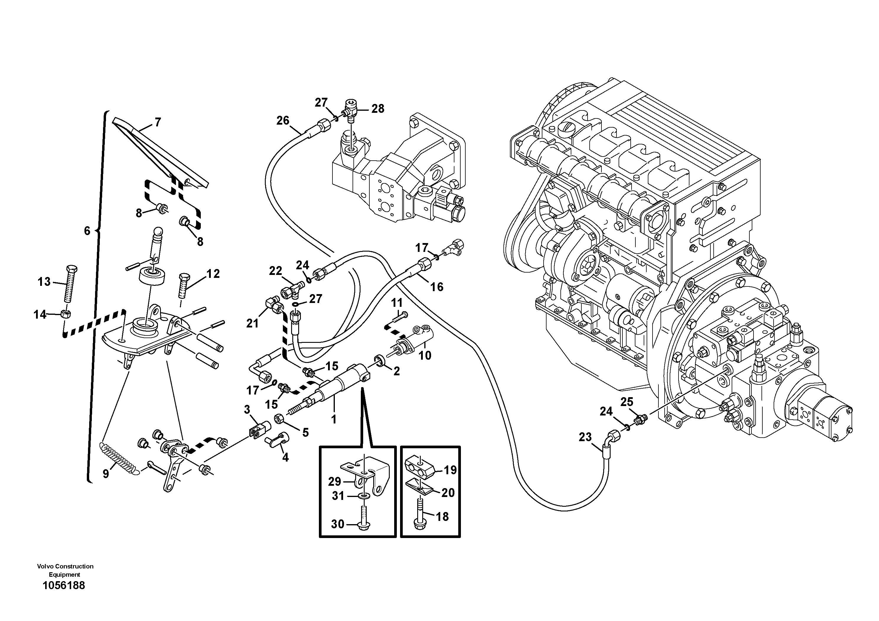 Схема запчастей Volvo L20F - 37042 Inch control L20F
