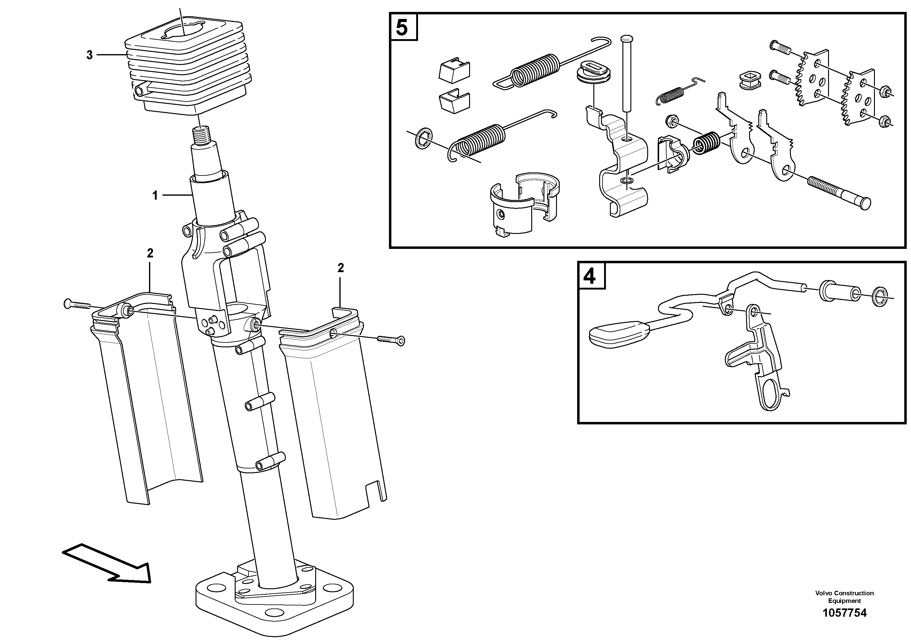 Схема запчастей Volvo L20F - 94845 Steering column with fitting parts L20F