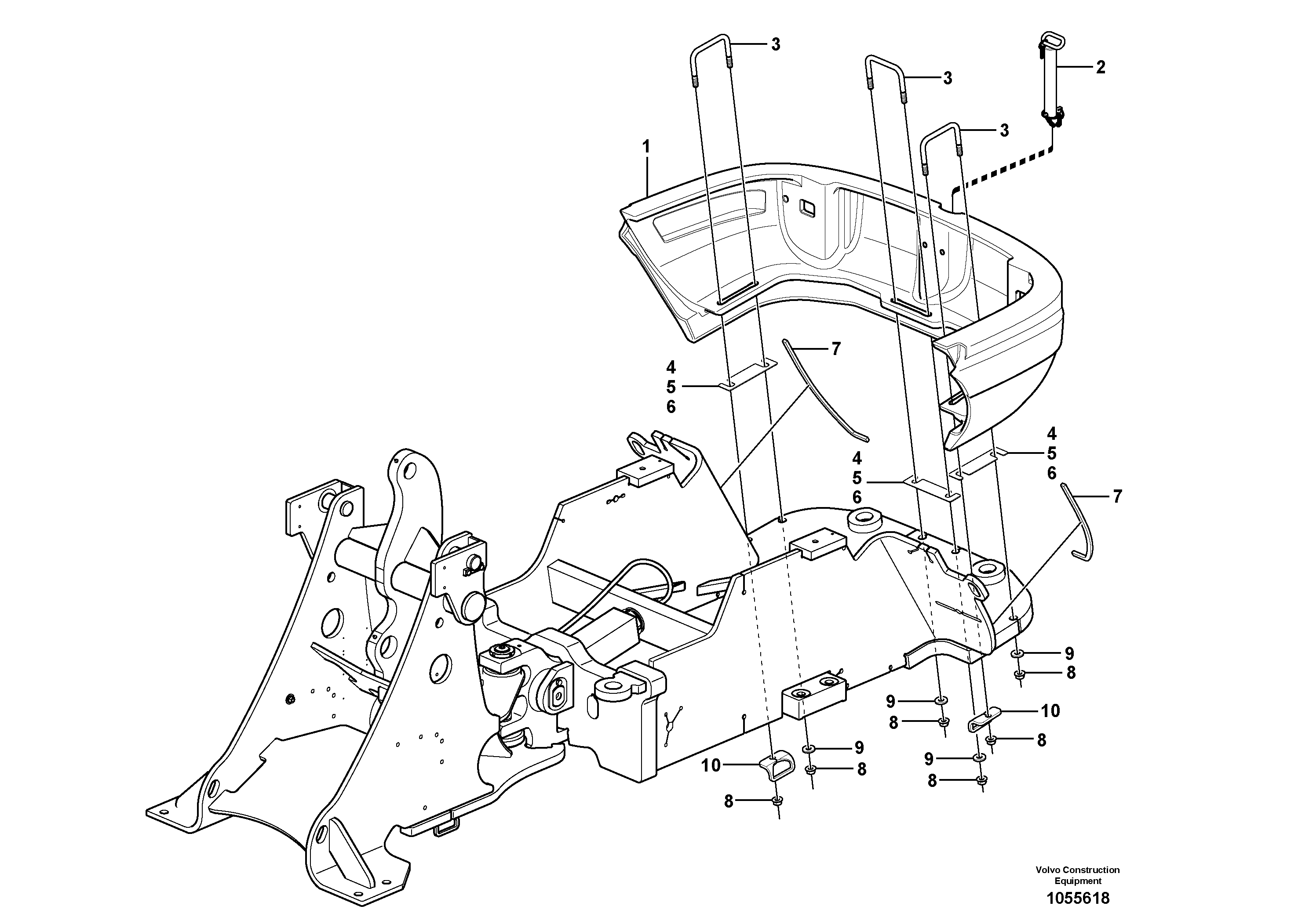Схема запчастей Volvo L20F - 56945 Противовесы L20F