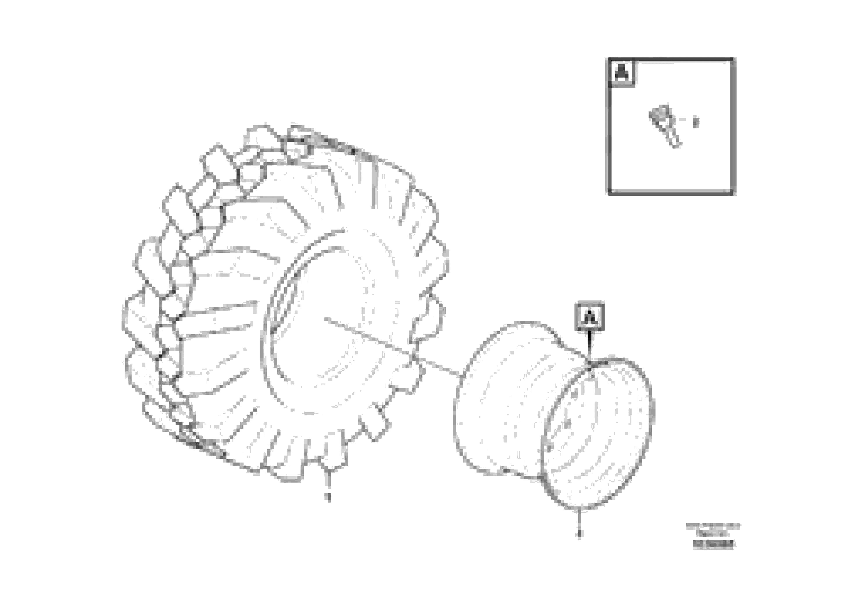 Схема запчастей Volvo L20F - 63827 Wheel and tire L20F