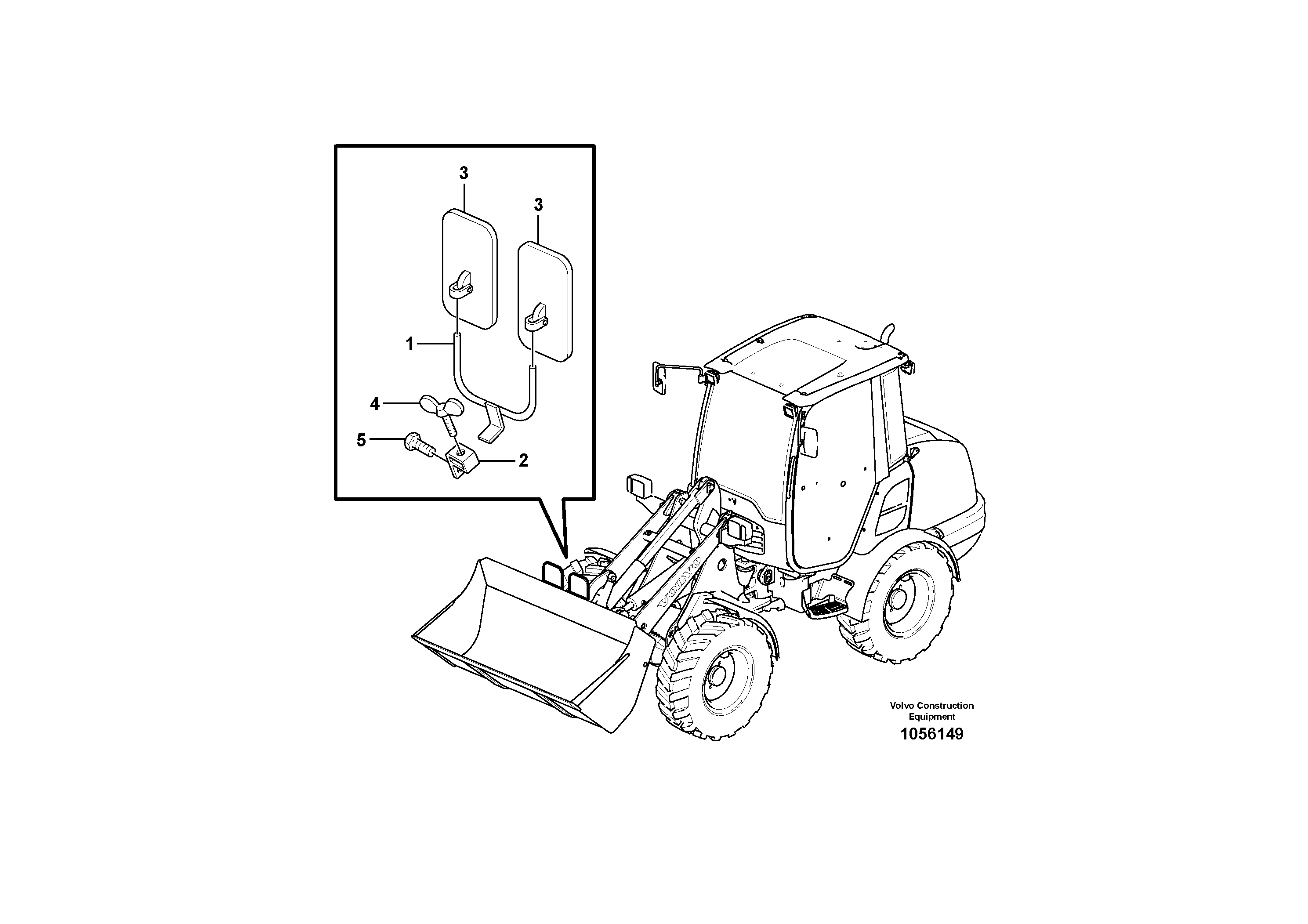 Схема запчастей Volvo L20F - 64450 Mirrors L20F