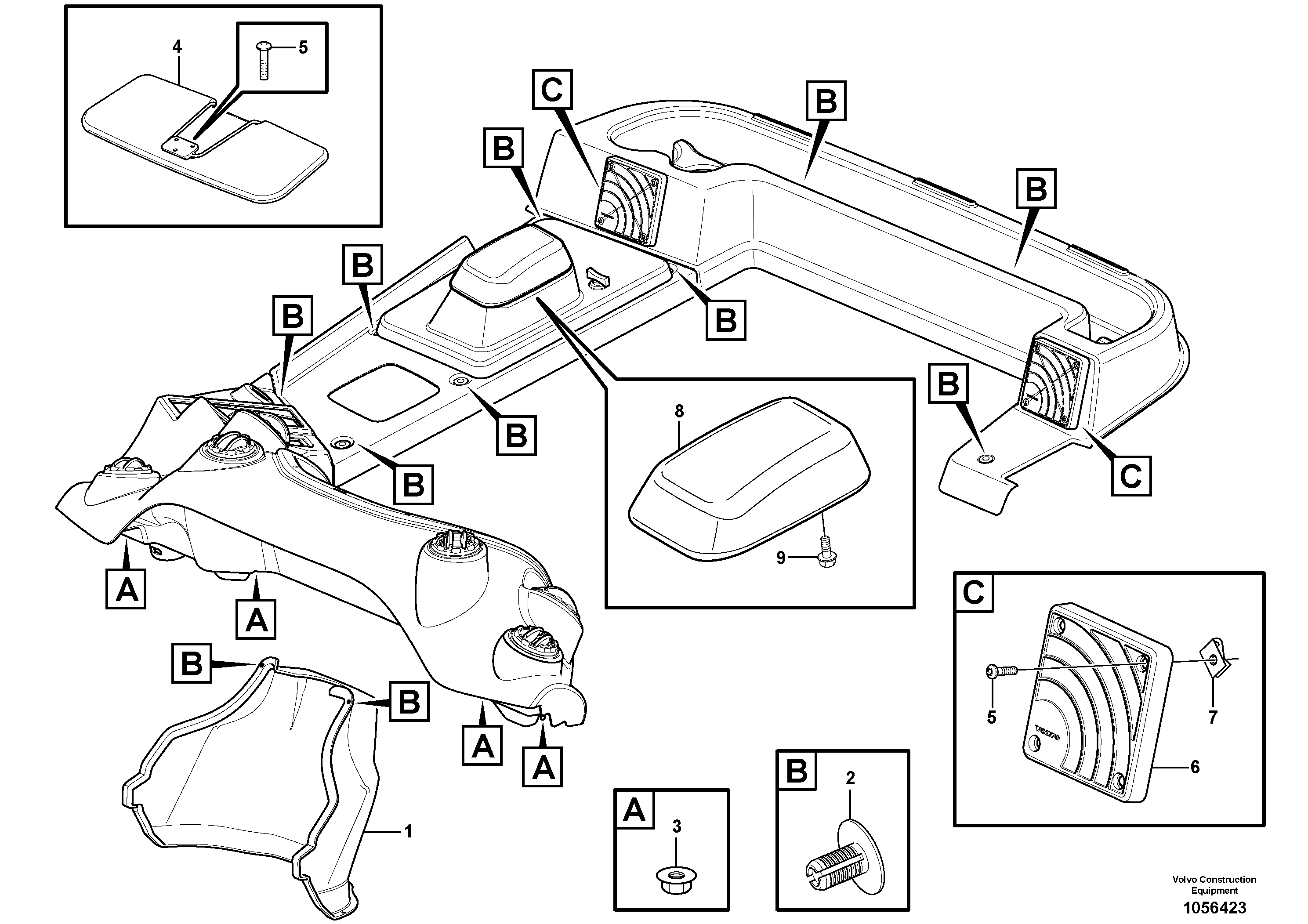 Схема запчастей Volvo L20F - 49216 Interior equipment L20F