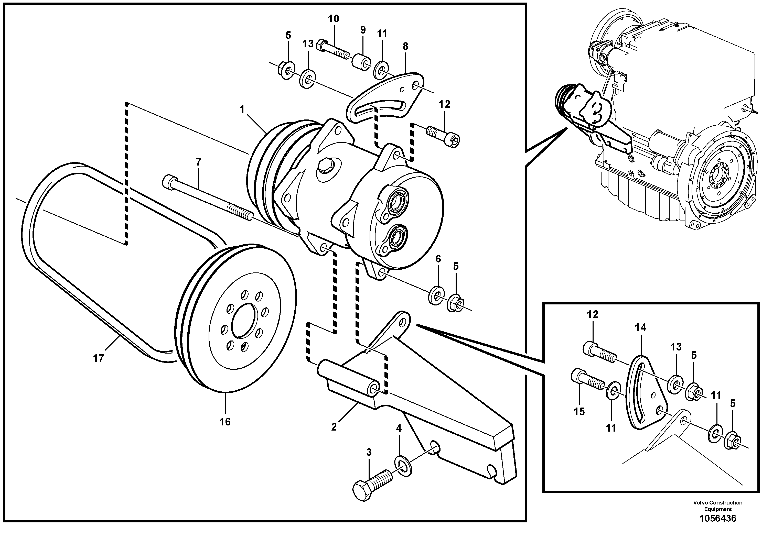 Схема запчастей Volvo L20F - 44937 Compressor L20F