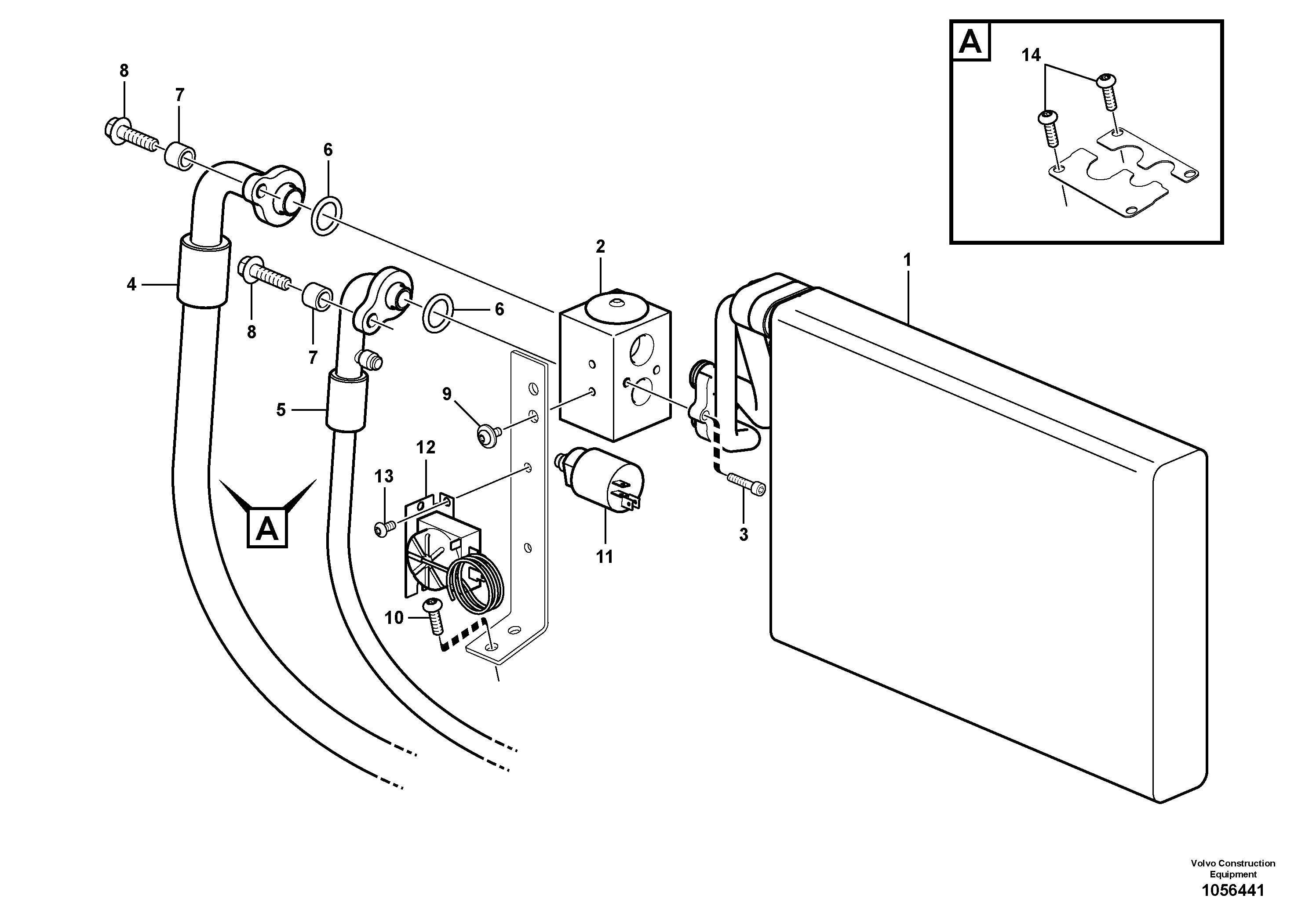 Схема запчастей Volvo L25F - 98495 Air-conditioning system L25F
