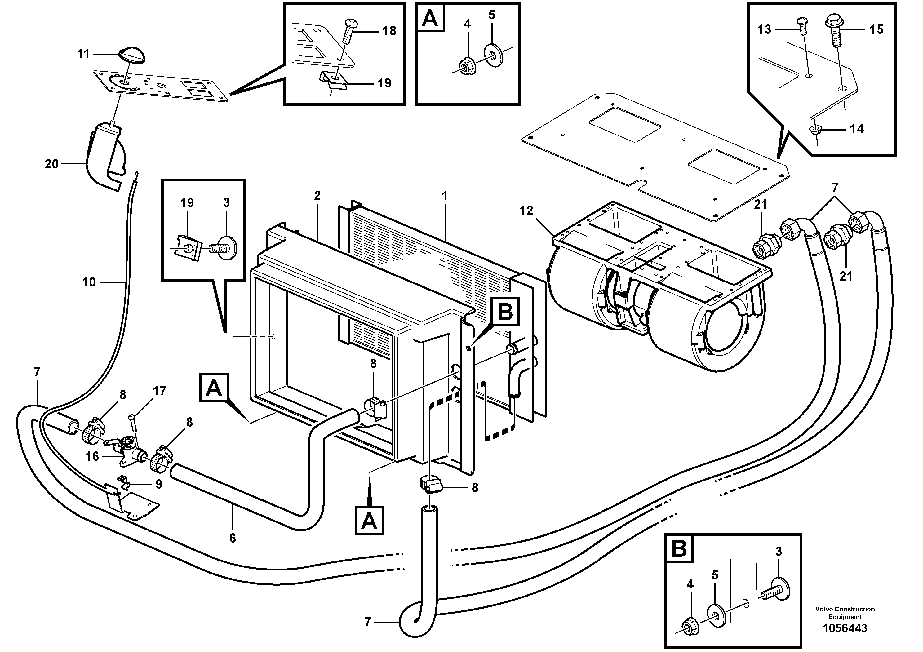 Схема запчастей Volvo L25F - 98921 Air-conditioning system L25F