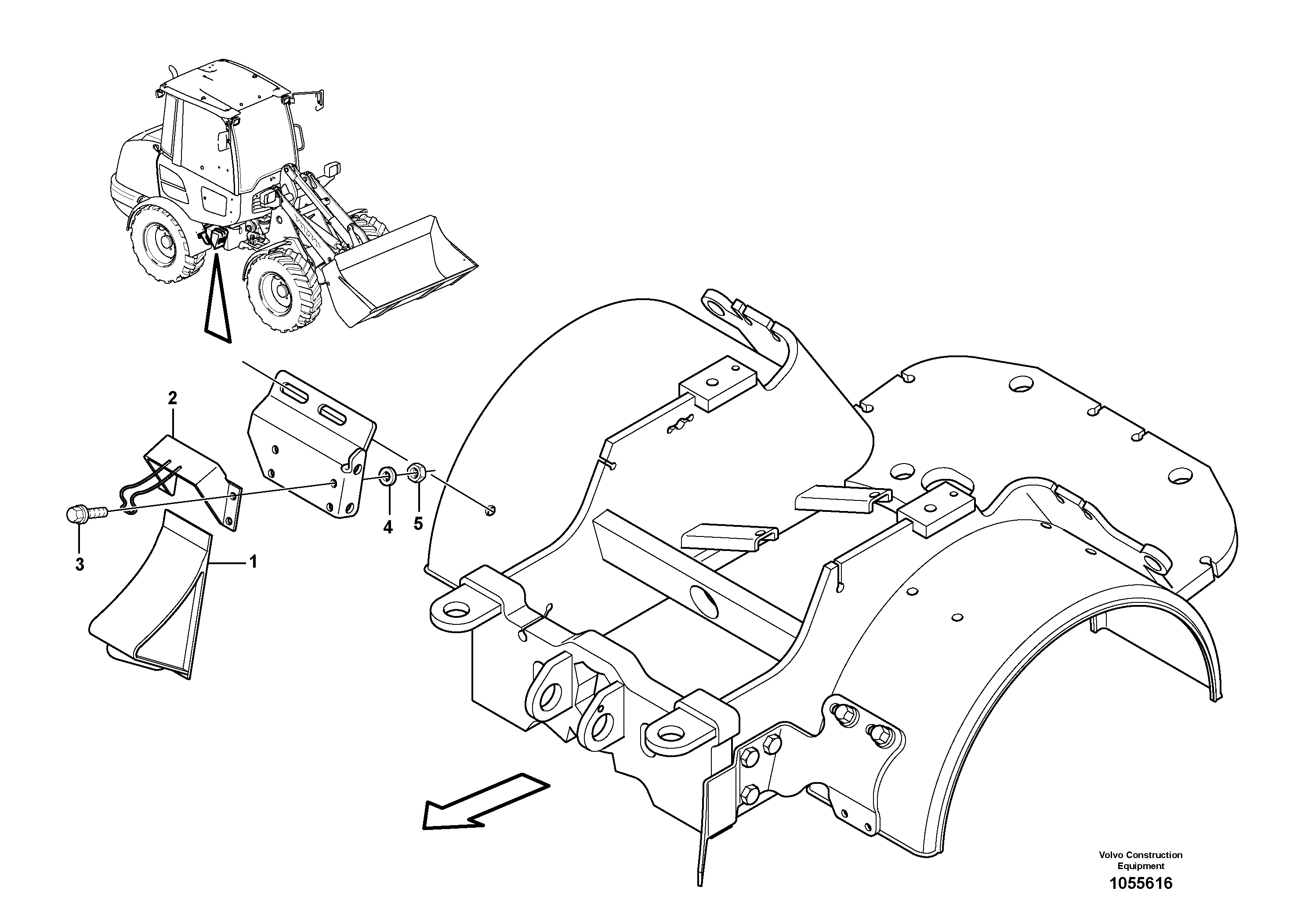 Схема запчастей Volvo L25F - 84089 Stop block for wheel L25F