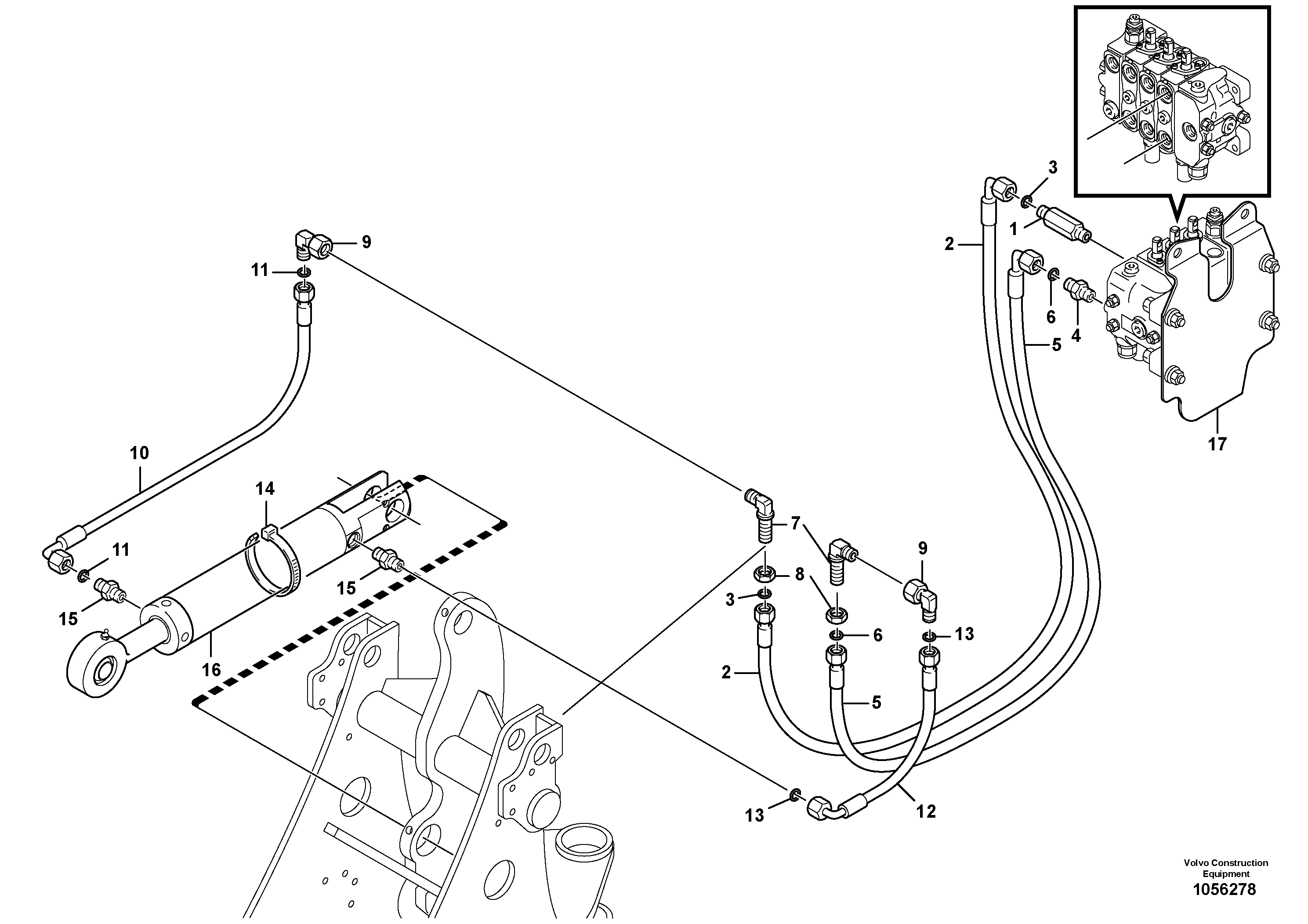 Схема запчастей Volvo L25F - 41948 Hydraulic lines - lift hydraulic L25F