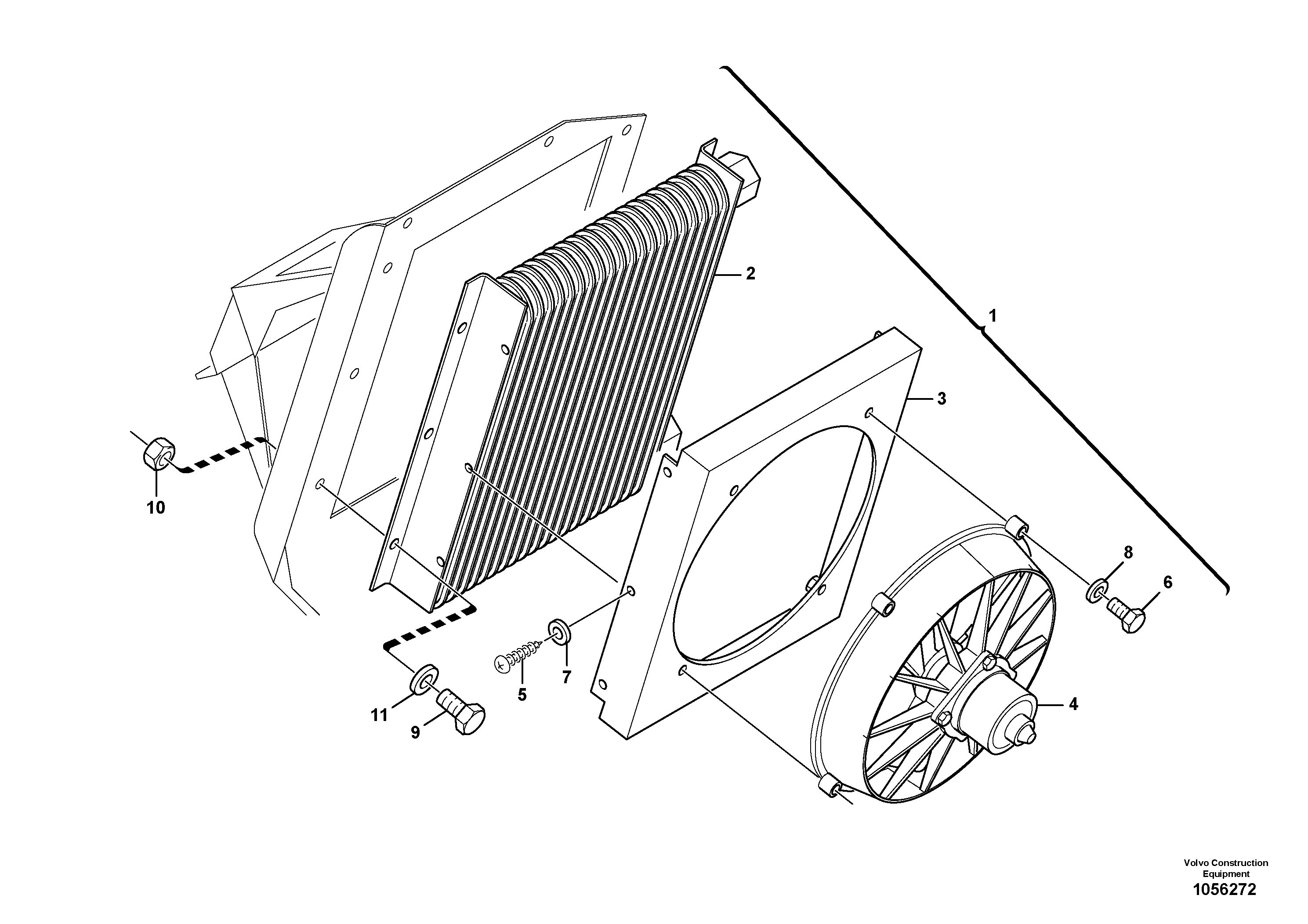 Схема запчастей Volvo L25F - 42935 Радиатор масляной для гидравлики L25F