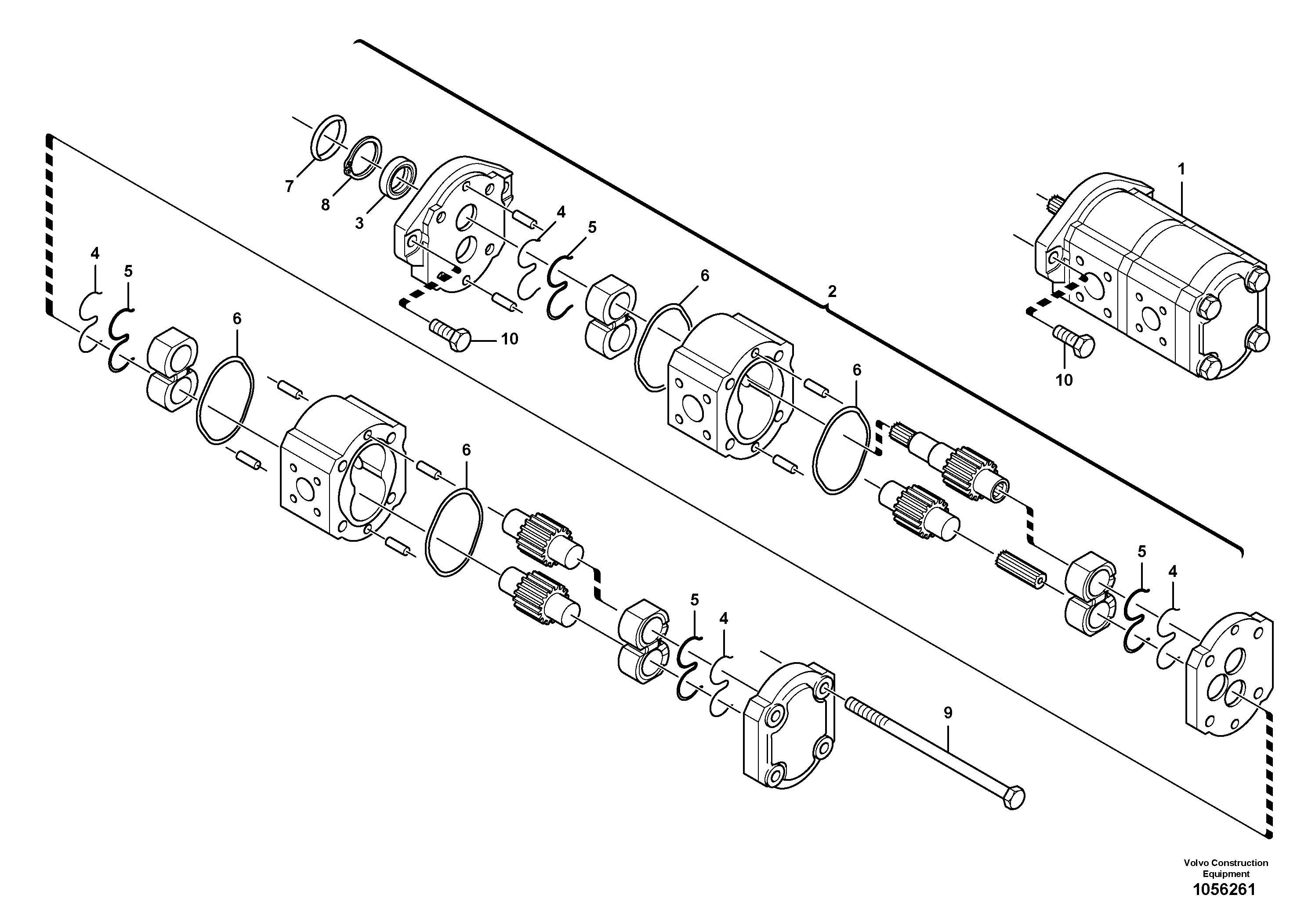 Схема запчастей Volvo L25F - 42946 Pump - working hydraulic L25F
