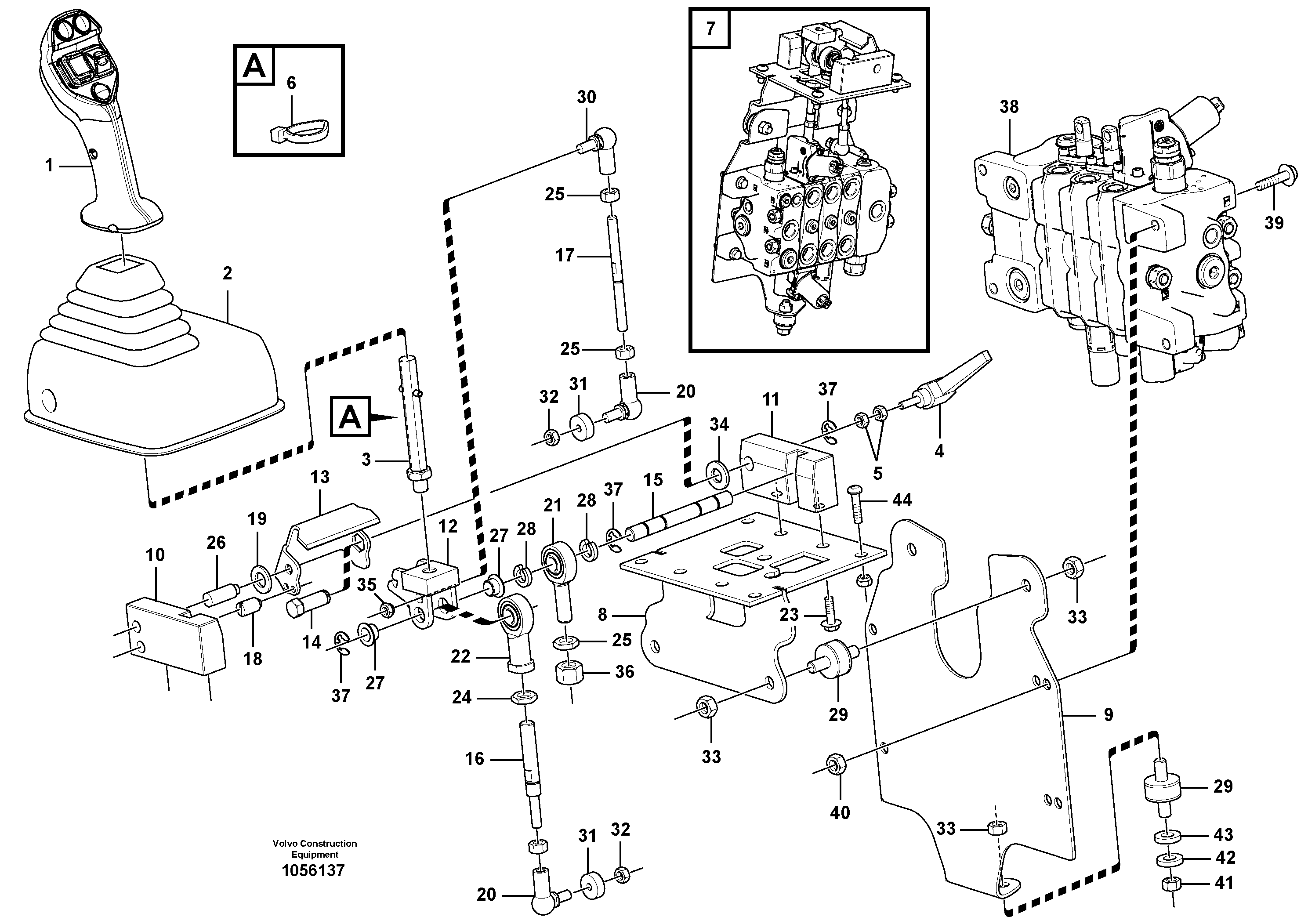 Схема запчастей Volvo L25F - 42948 Servo control valve L25F
