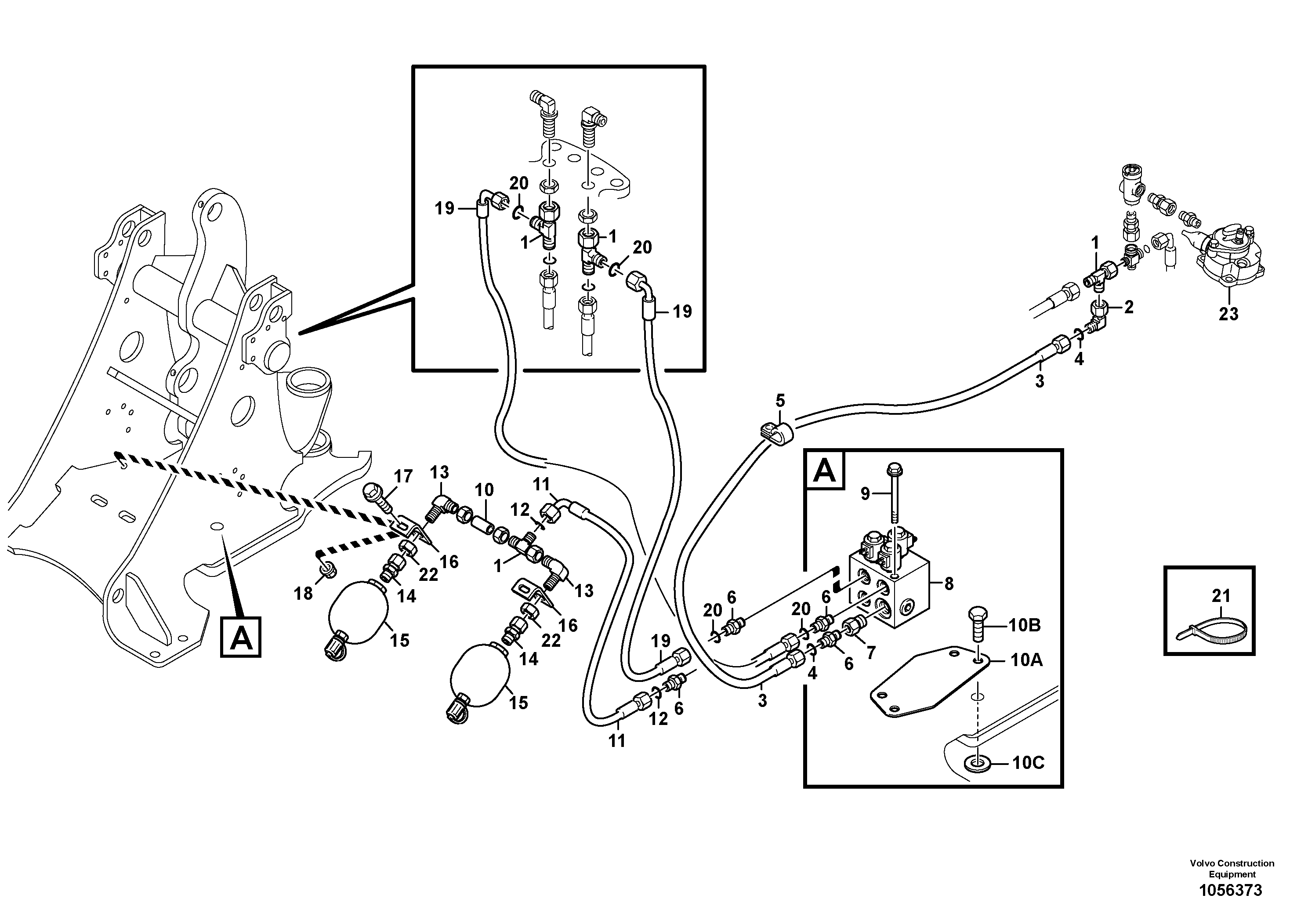 Схема запчастей Volvo L25F - 67656 Boom suspension system (BSS) L25F