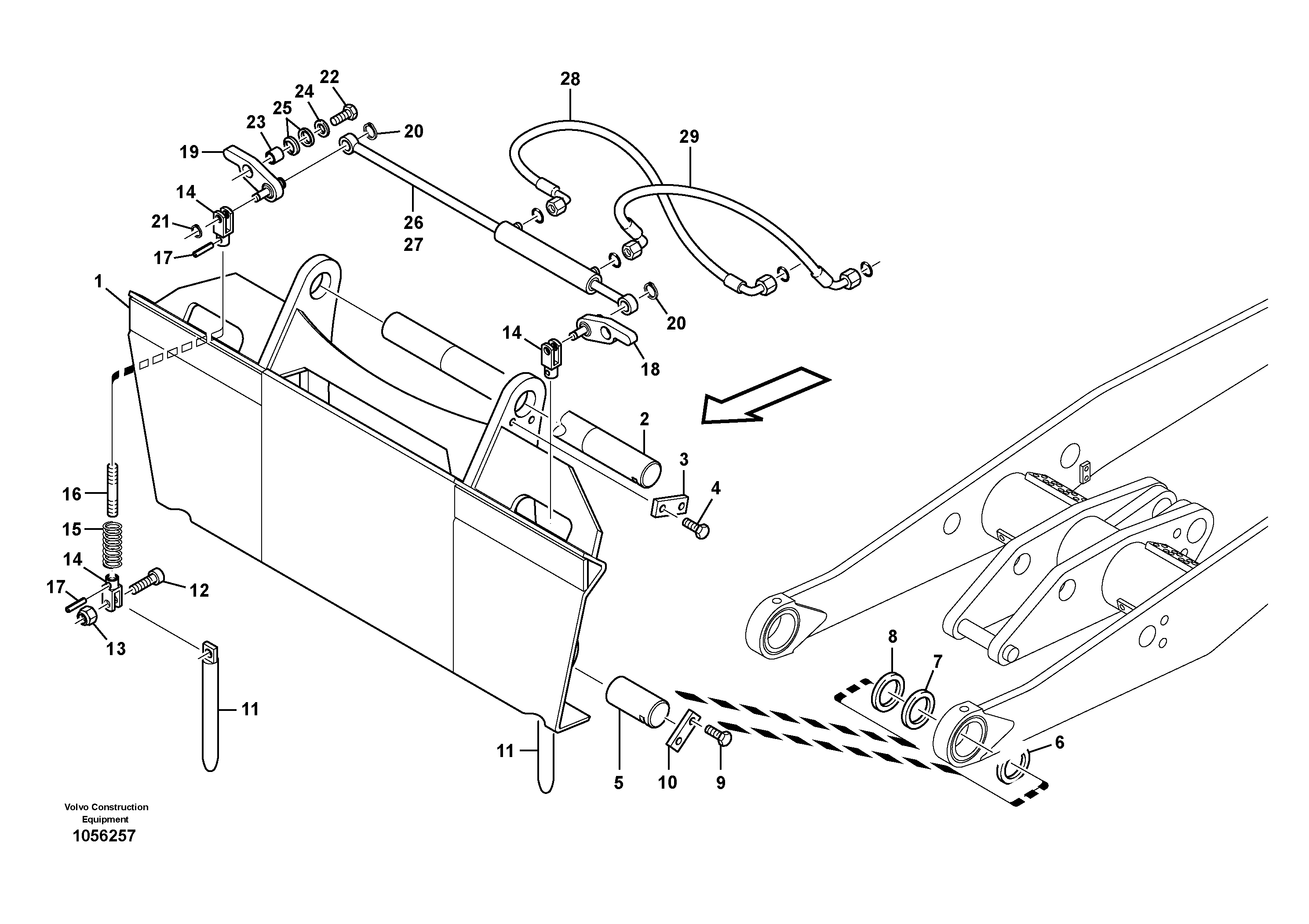 Схема запчастей Volvo L25F - 67658 Attachment mounting plate - Skid Steer attachments L25F