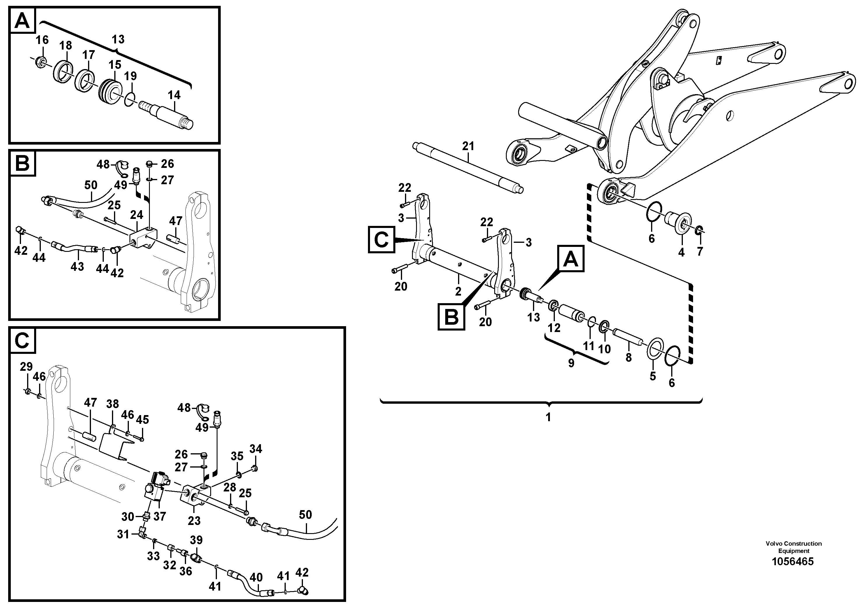 Схема запчастей Volvo L25F - 78017 Attachment mounting plate - Quick change, hydraulic L25F