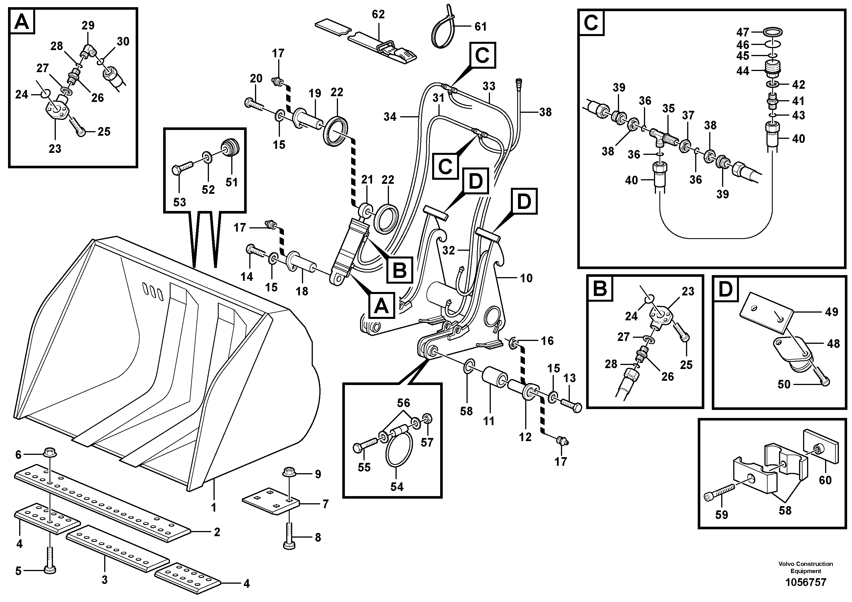 Схема запчастей Volvo L25F - 97931 High-tipping bucket ATTACHMENTS ATT. COMPACT WHEEL LOADERS GEN. F