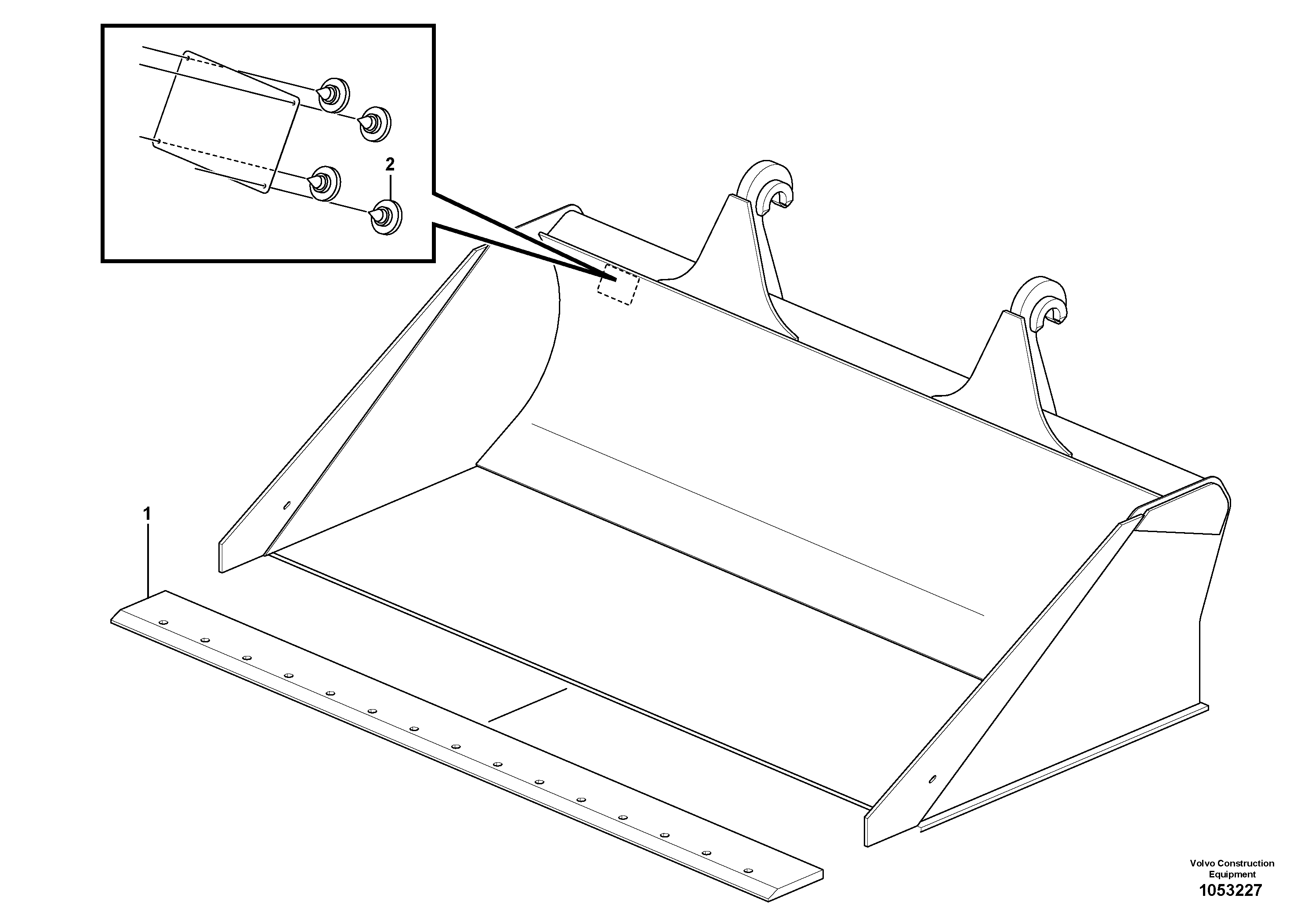 Схема запчастей Volvo L25F - 101061 Grading bucket ATTACHMENTS ATT. COMPACT WHEEL LOADERS GEN. F