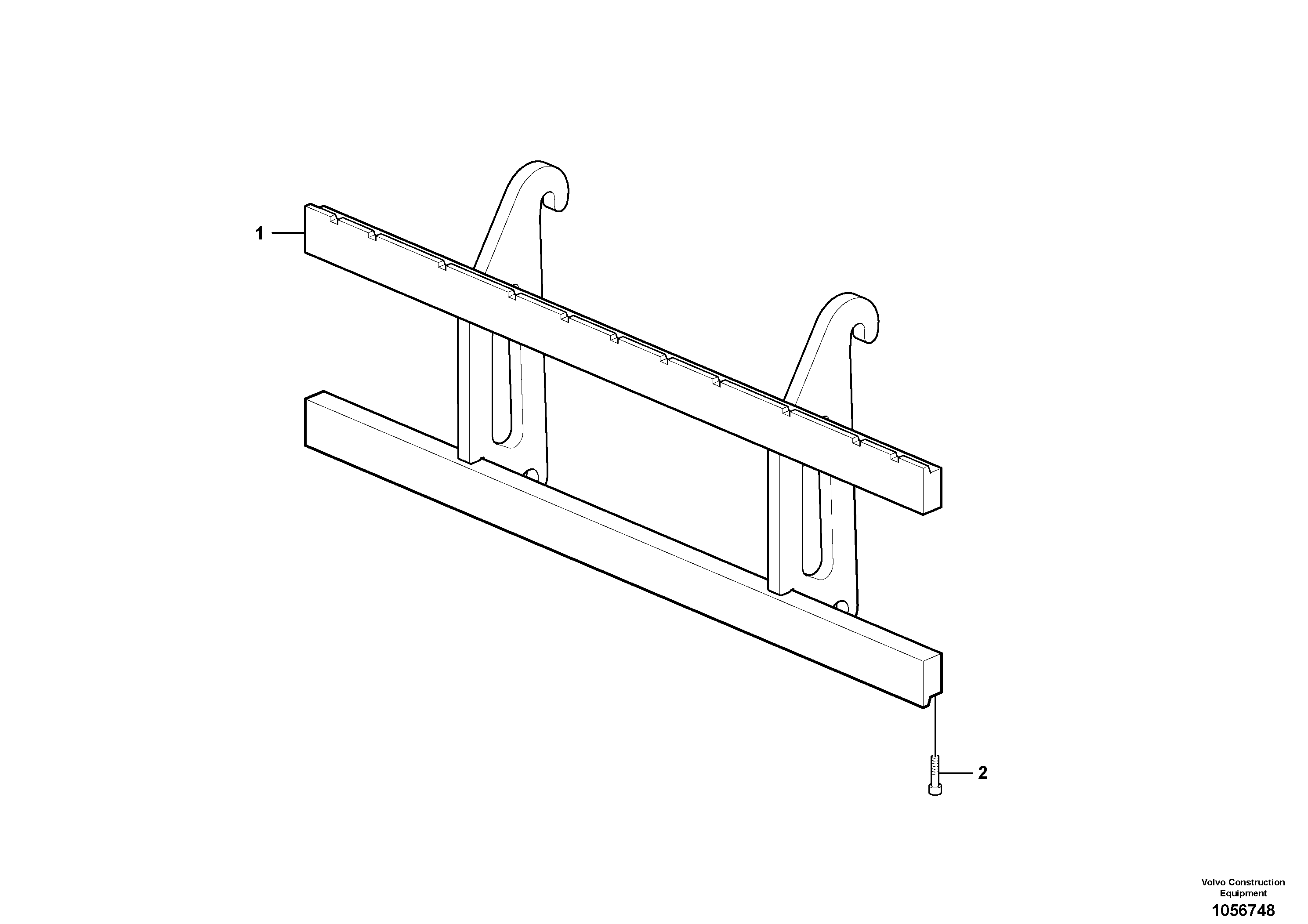 Схема запчастей Volvo L25F - 106733 Fork frame ATTACHMENTS ATT. COMPACT WHEEL LOADERS GEN. F