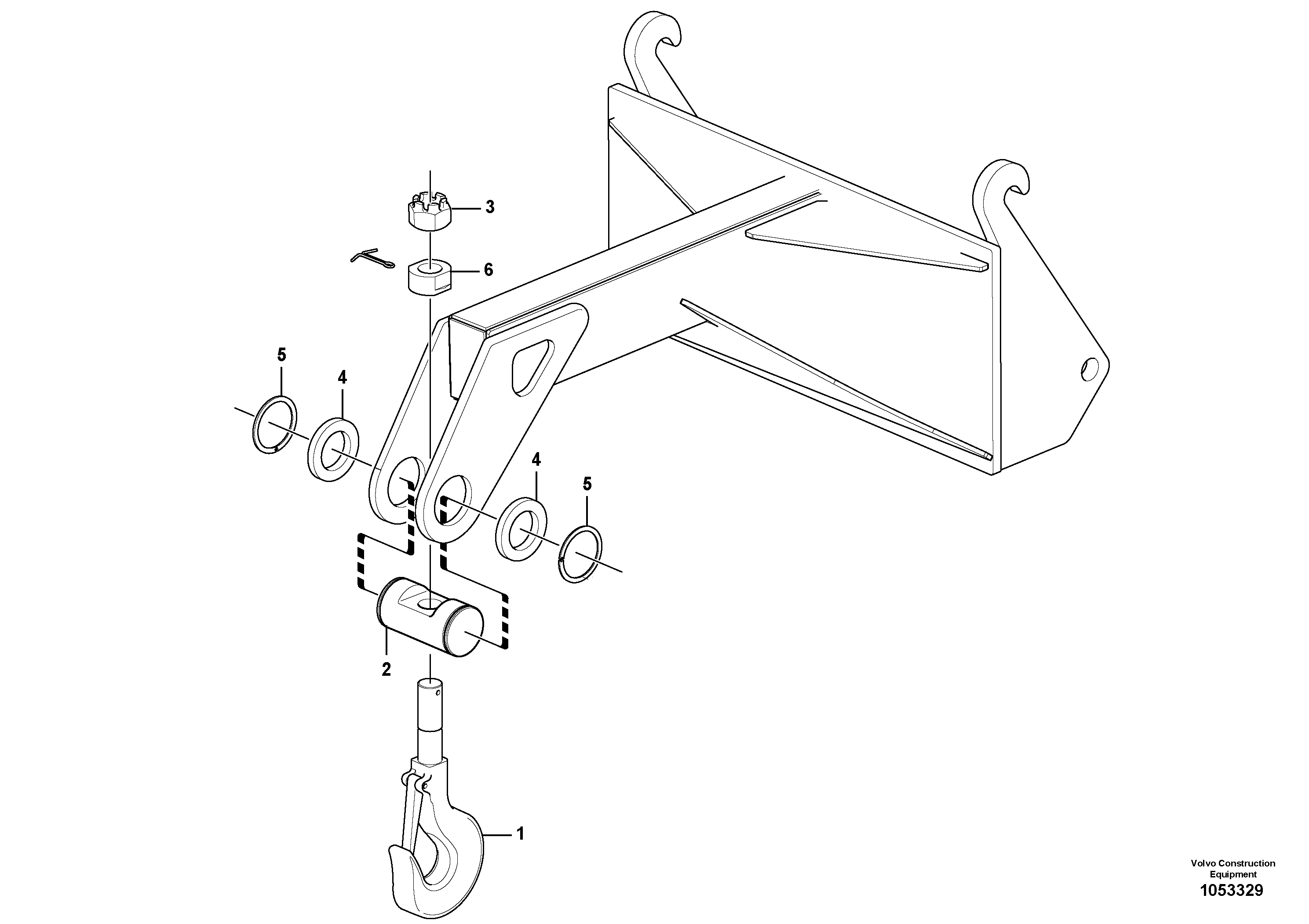 Схема запчастей Volvo L25F - 106389 Load hook ATTACHMENTS ATT. COMPACT WHEEL LOADERS GEN. F