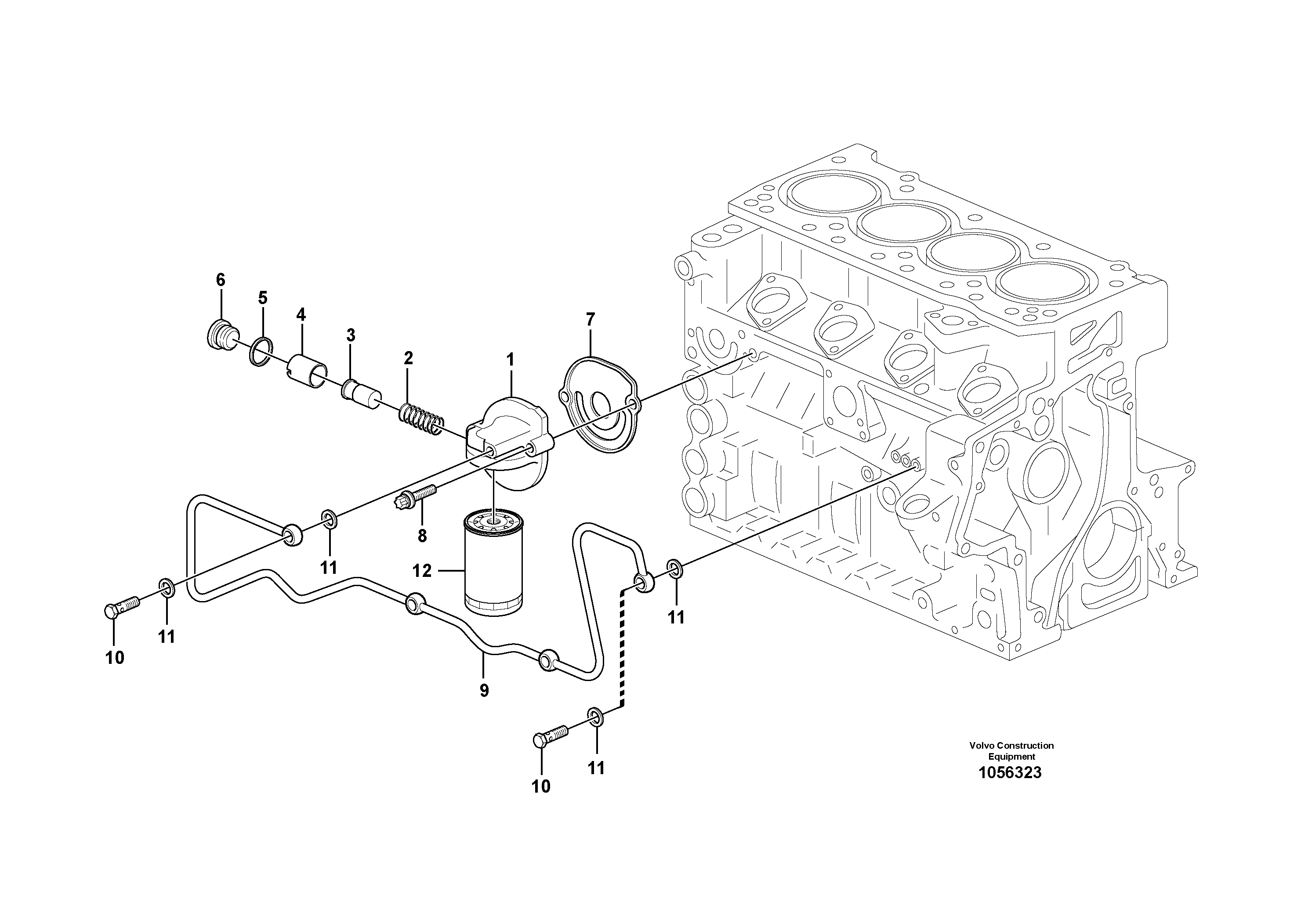 Схема запчастей Volvo L25F - 46734 Фильтр масляный L25F