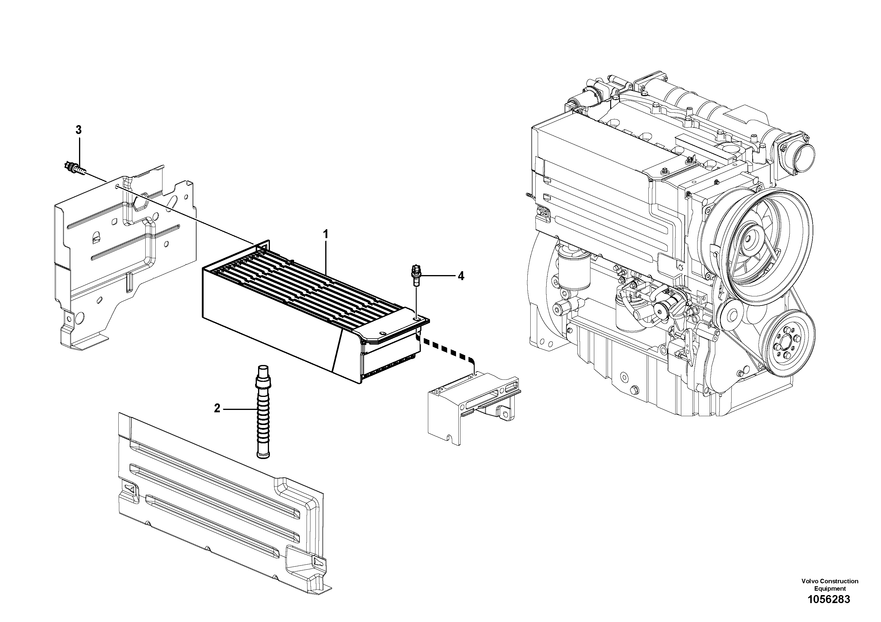 Схема запчастей Volvo L25F - 46735 Масляный радиатор L25F