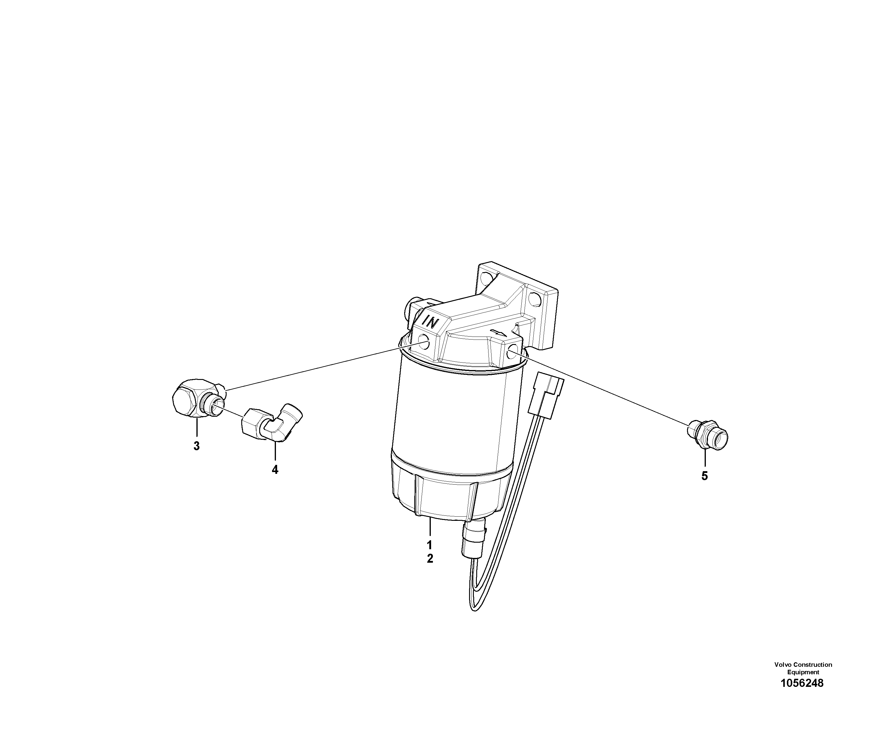 Схема запчастей Volvo L25F - 70410 Fuel preheater L25F