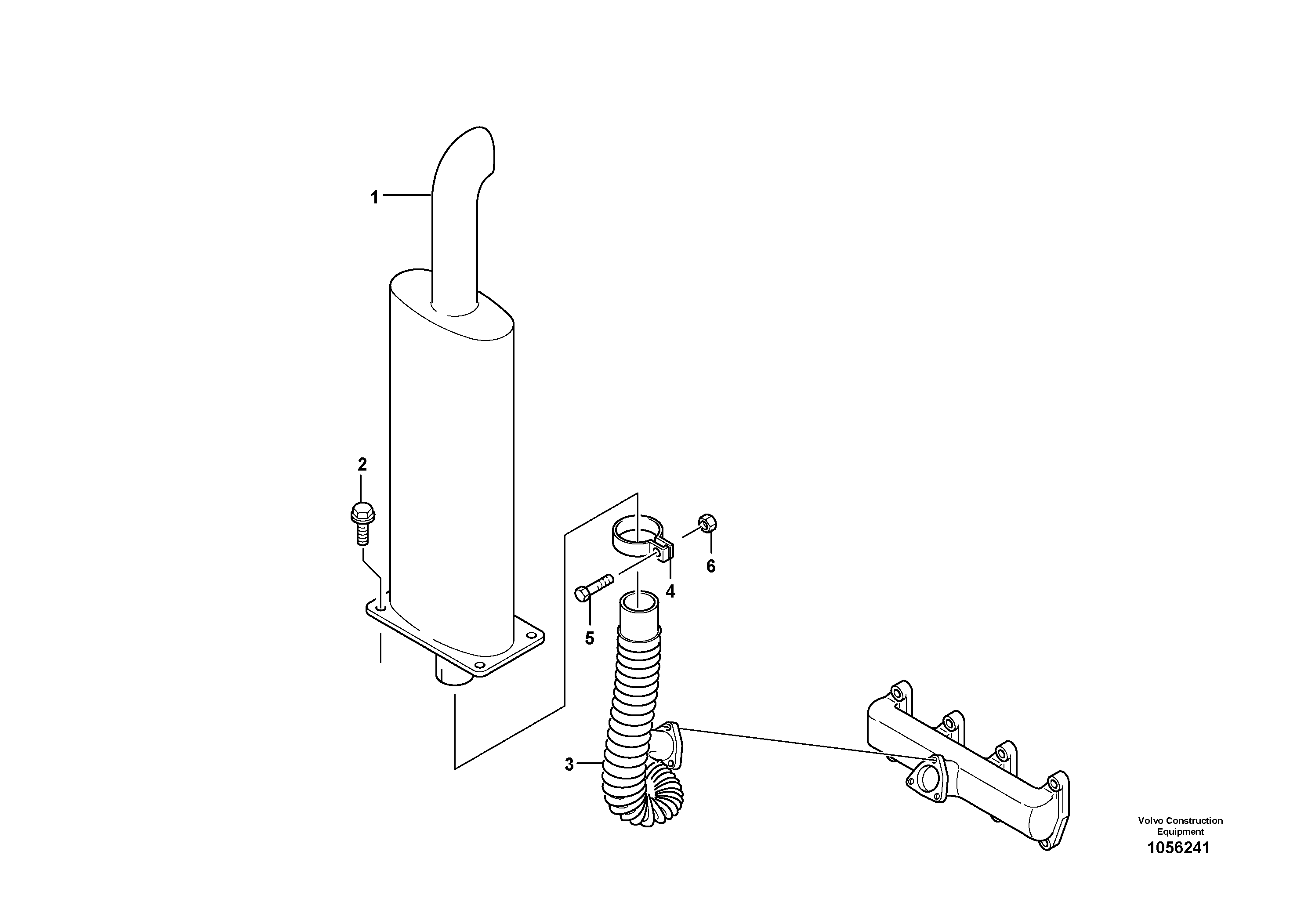 Схема запчастей Volvo L25F - 82119 Выхлопная система L25F