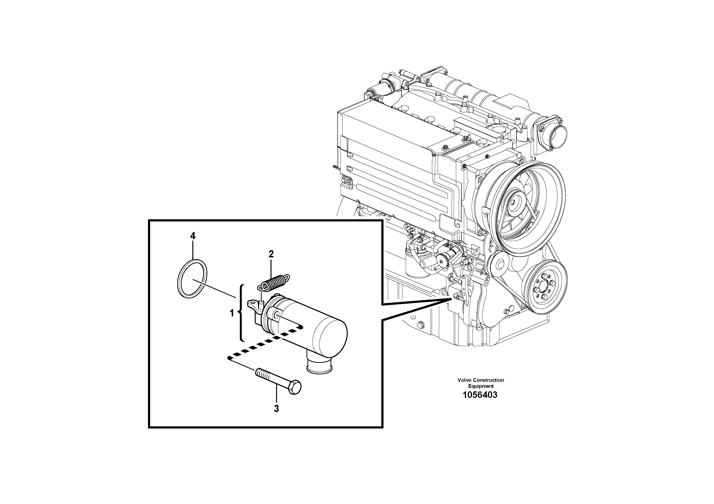 Схема запчастей Volvo L25F - 88741 Engine stop device L25F