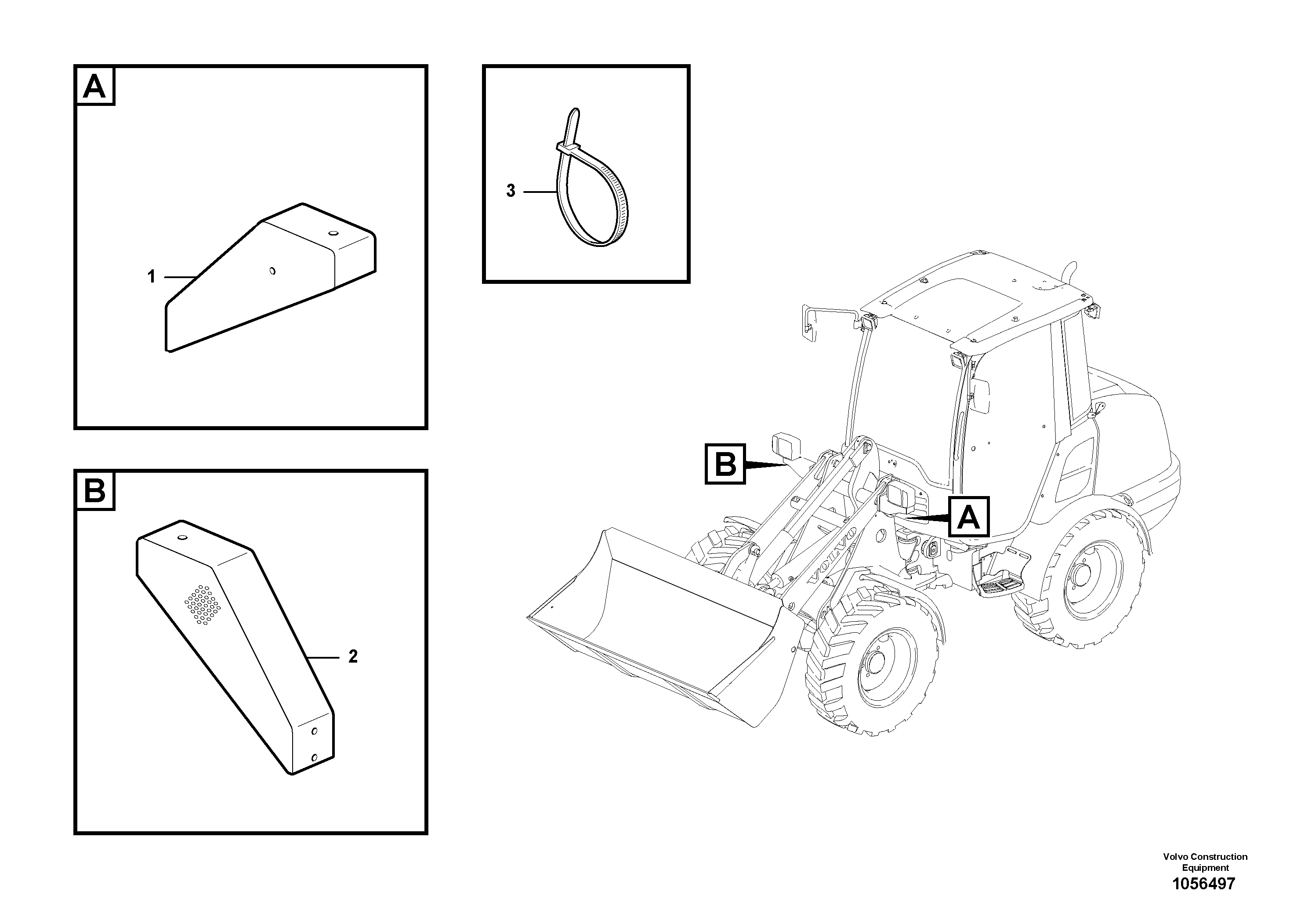 Схема запчастей Volvo L25F - 51782 Attachment light L25F