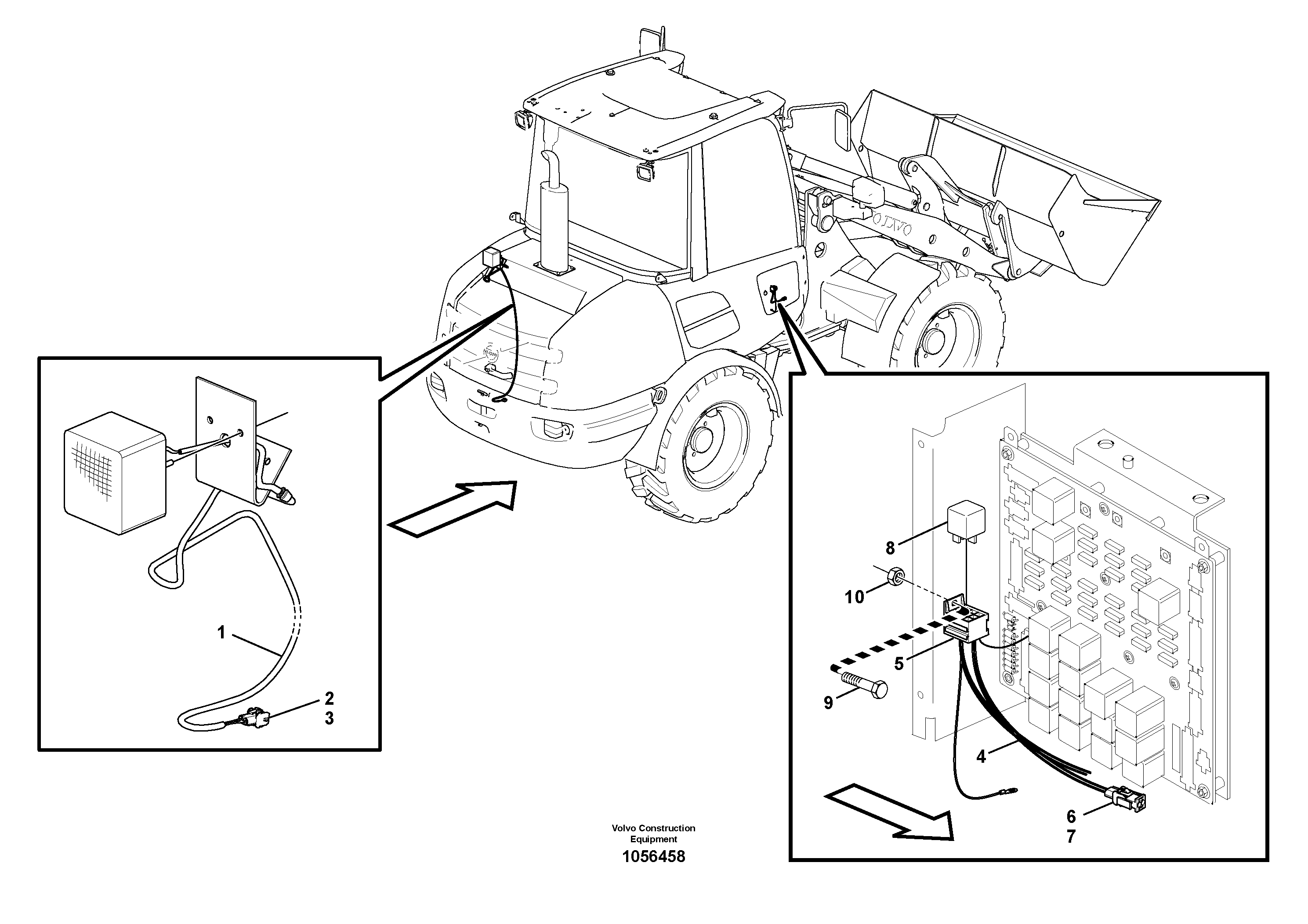Схема запчастей Volvo L25F - 62922 Cable harness, back-up lamp L25F