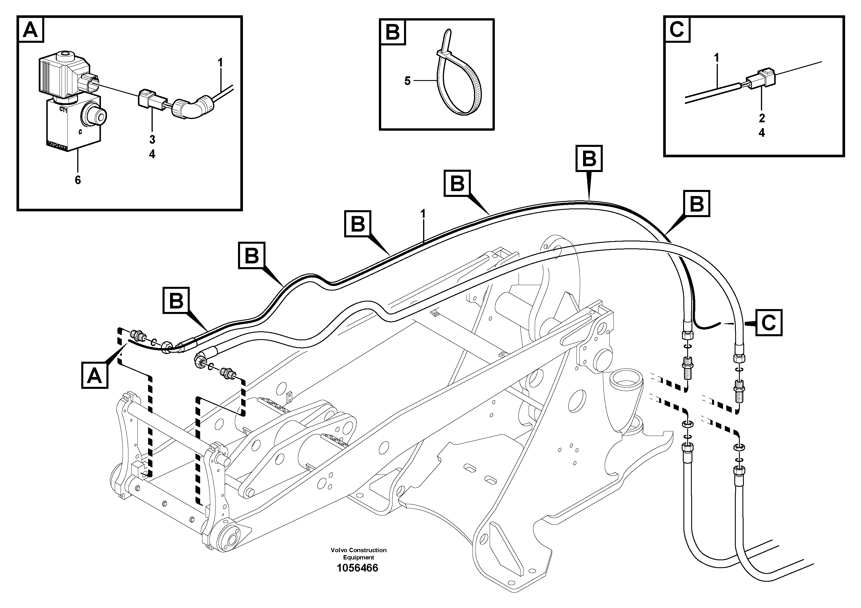 Схема запчастей Volvo L25F - 70738 Cable harness, attachmentbracket L25F