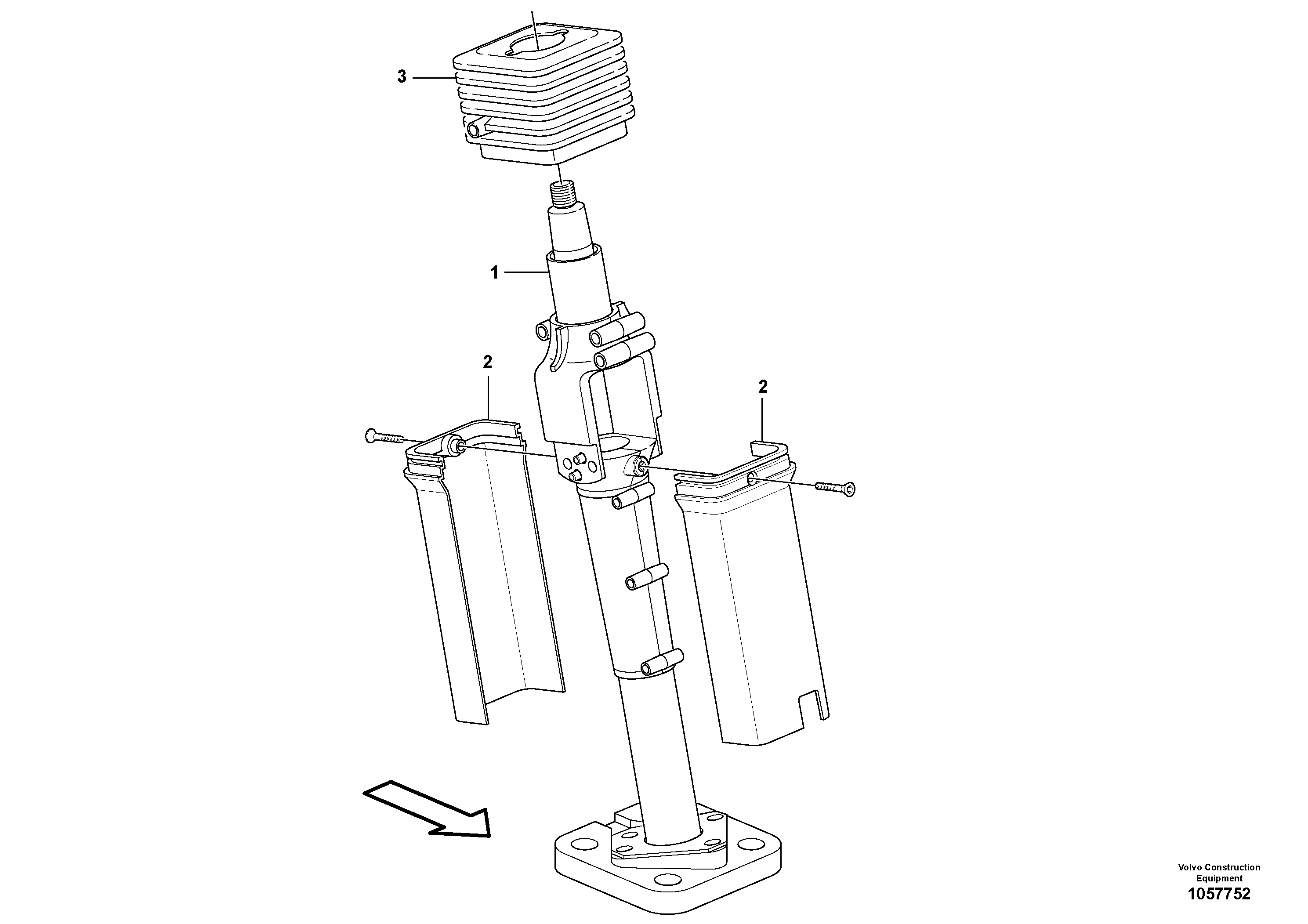 Схема запчастей Volvo L25F - 88517 Steering column with fitting parts L25F