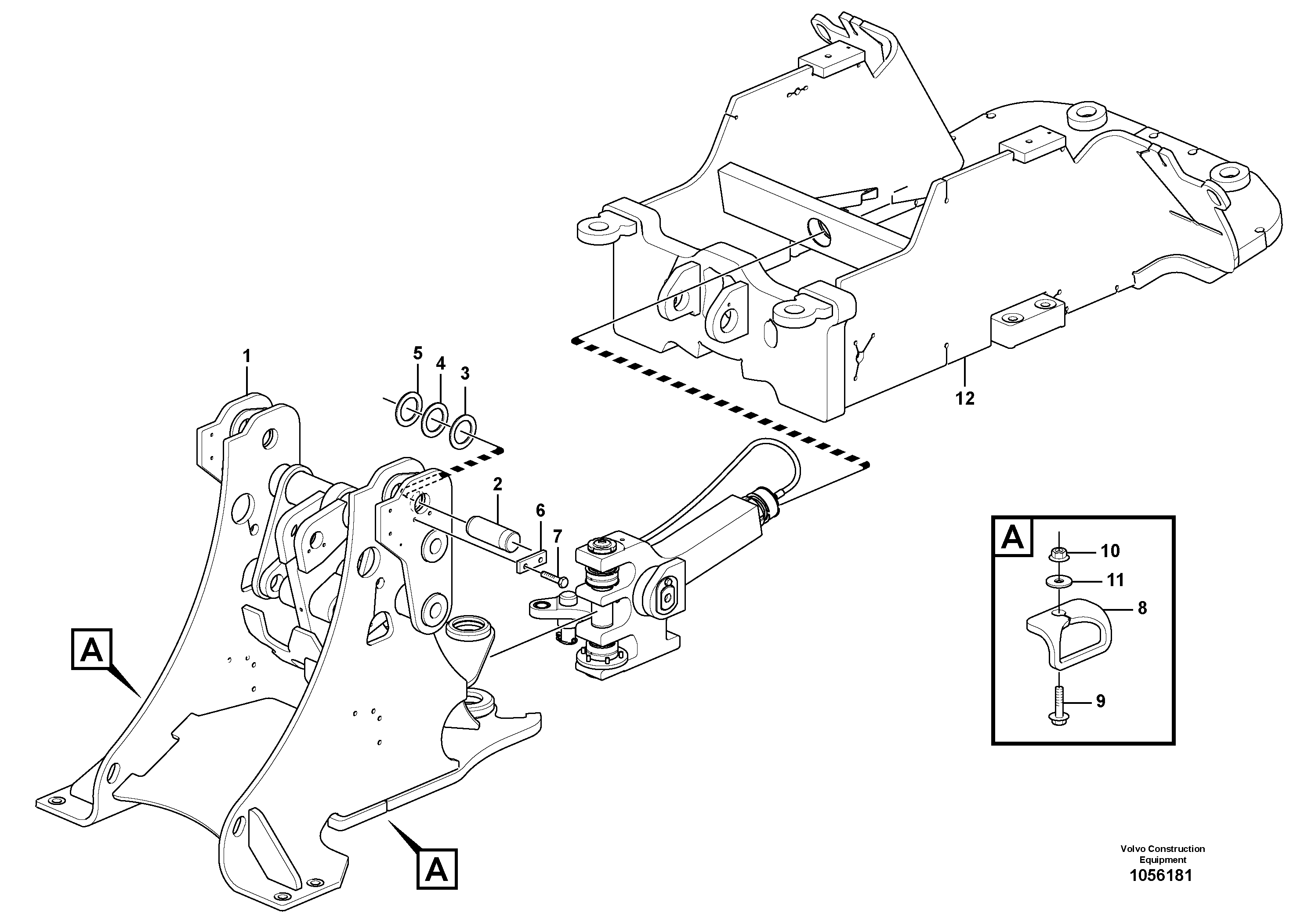 Схема запчастей Volvo L25F - 39054 Frame L25F