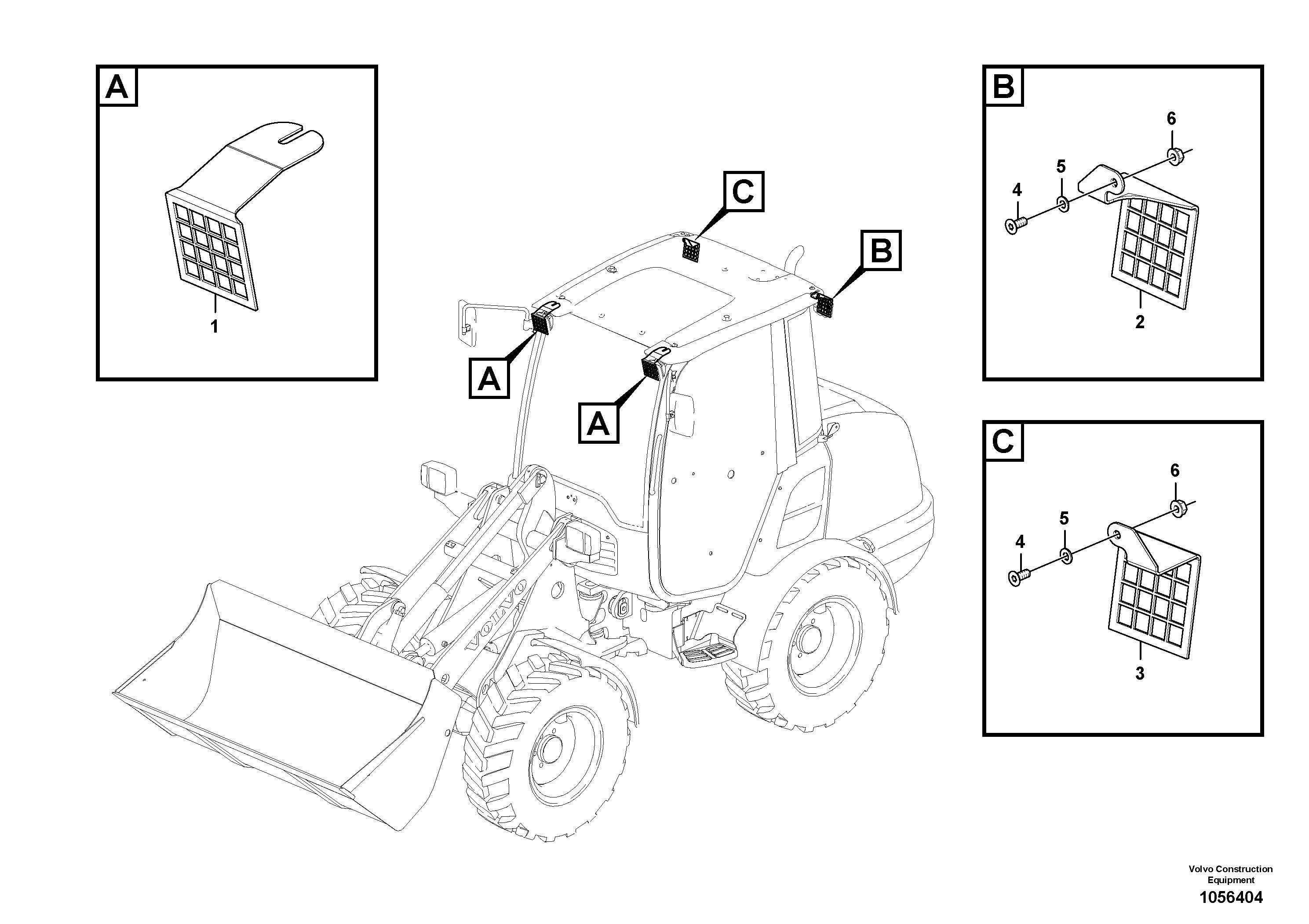 Схема запчастей Volvo L25F - 84727 Protection for lighting L25F