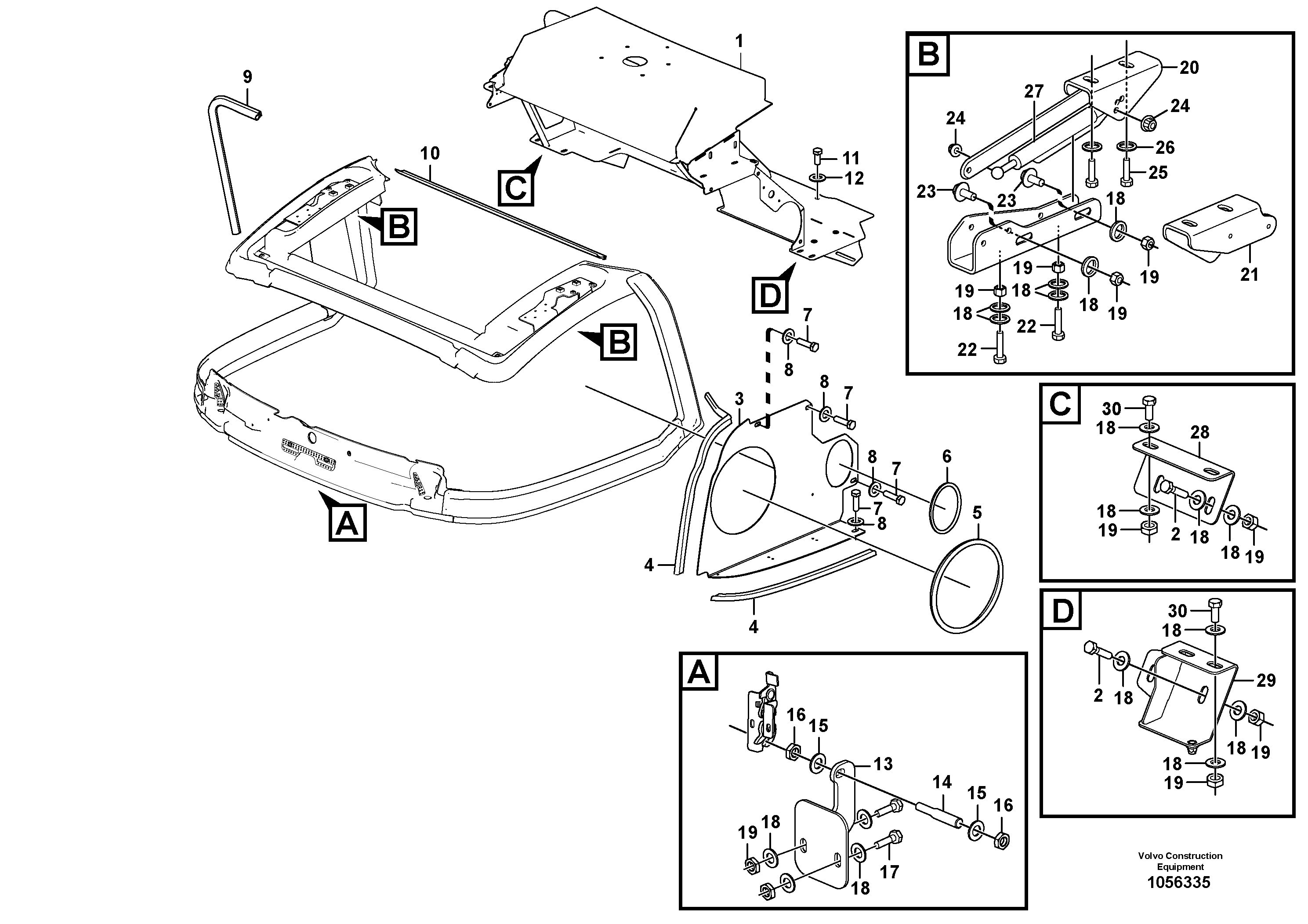 Схема запчастей Volvo L25F - 39998 Engine hood L25F