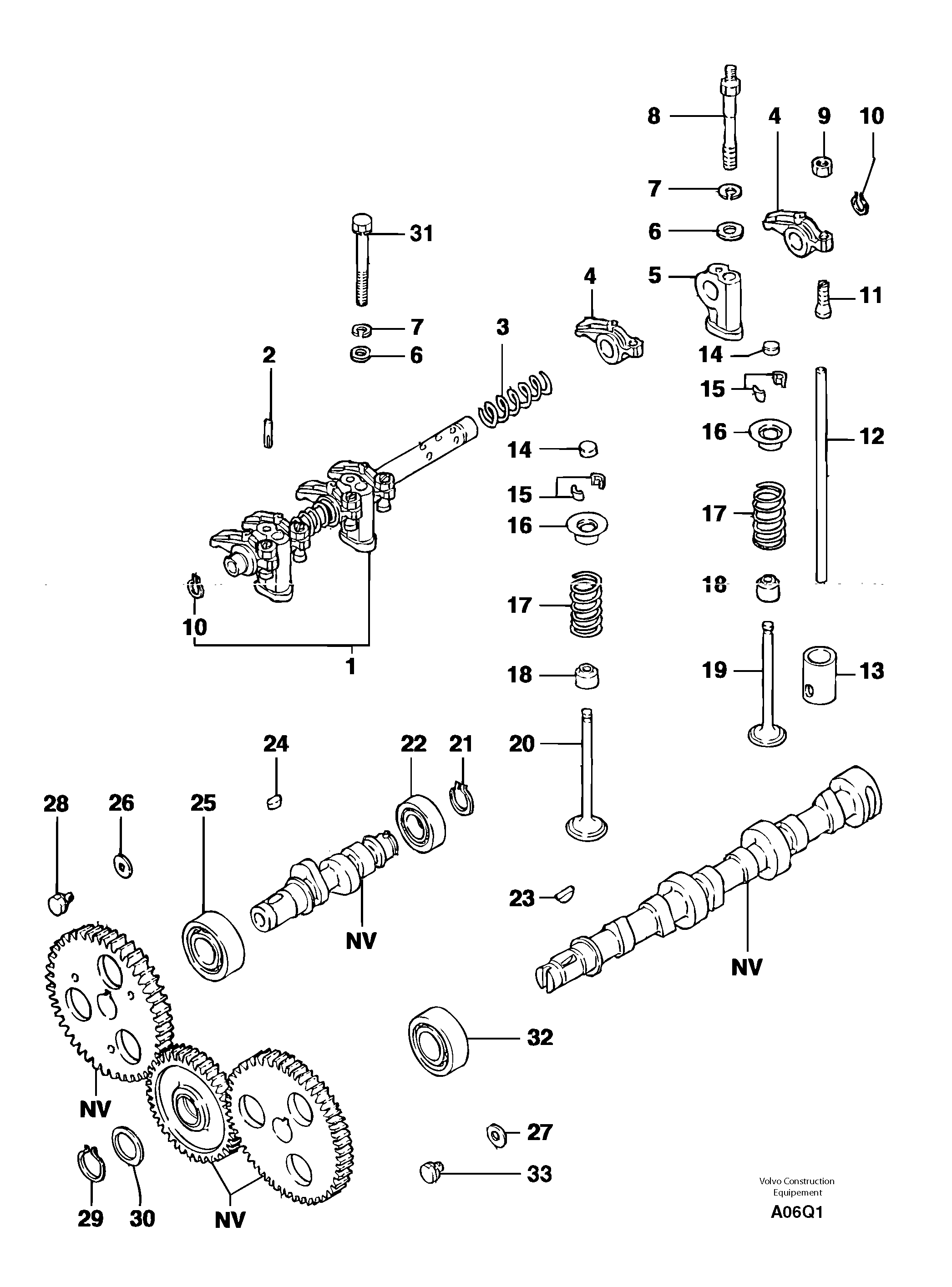 Схема запчастей Volvo EC14 TYPE 246, 271 - 24343 Timing gears 