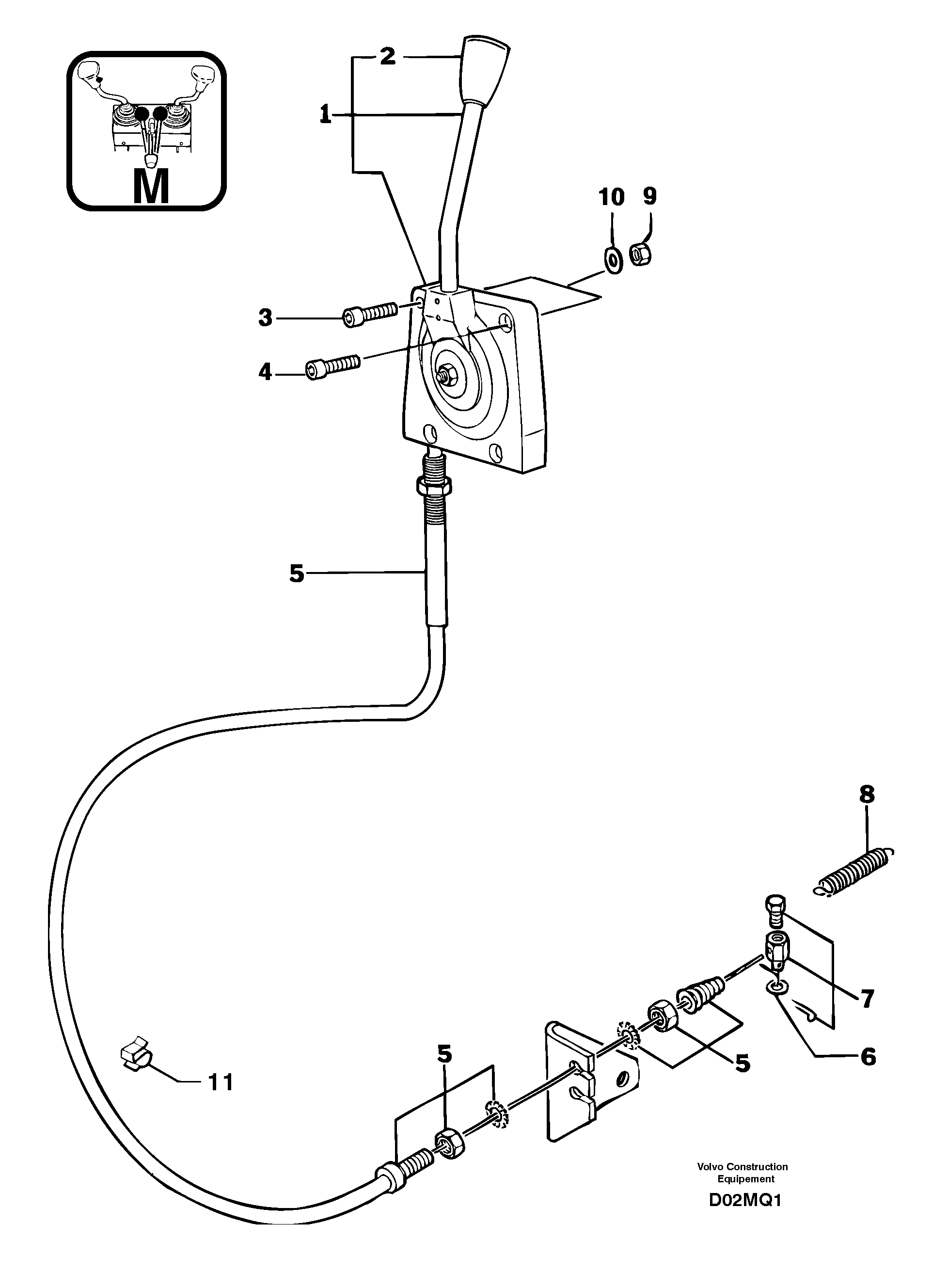 Схема запчастей Volvo EC14 TYPE 246, 271 - 104421 Engine acceleration control 