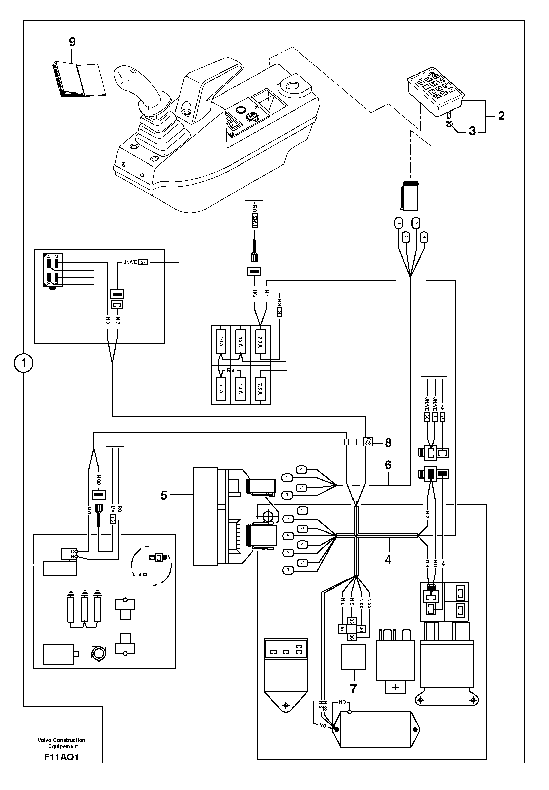 Схема запчастей Volvo EC14 TYPE 246, 271 - 24593 Coded keypad ( anti-start ) / without Puma 