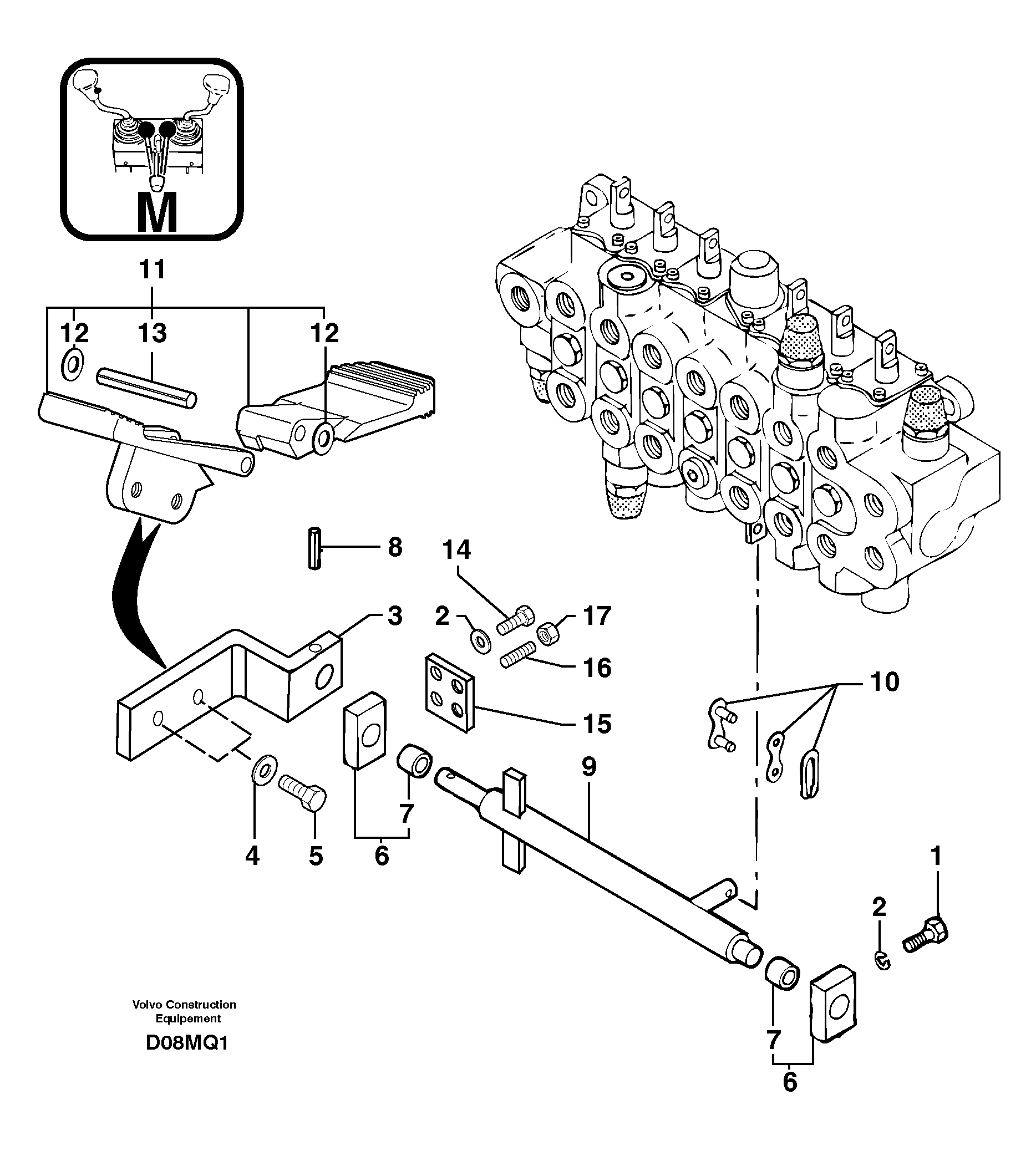 Схема запчастей Volvo EC14 TYPE 246, 271 - 21109 Control pedal : accessories 